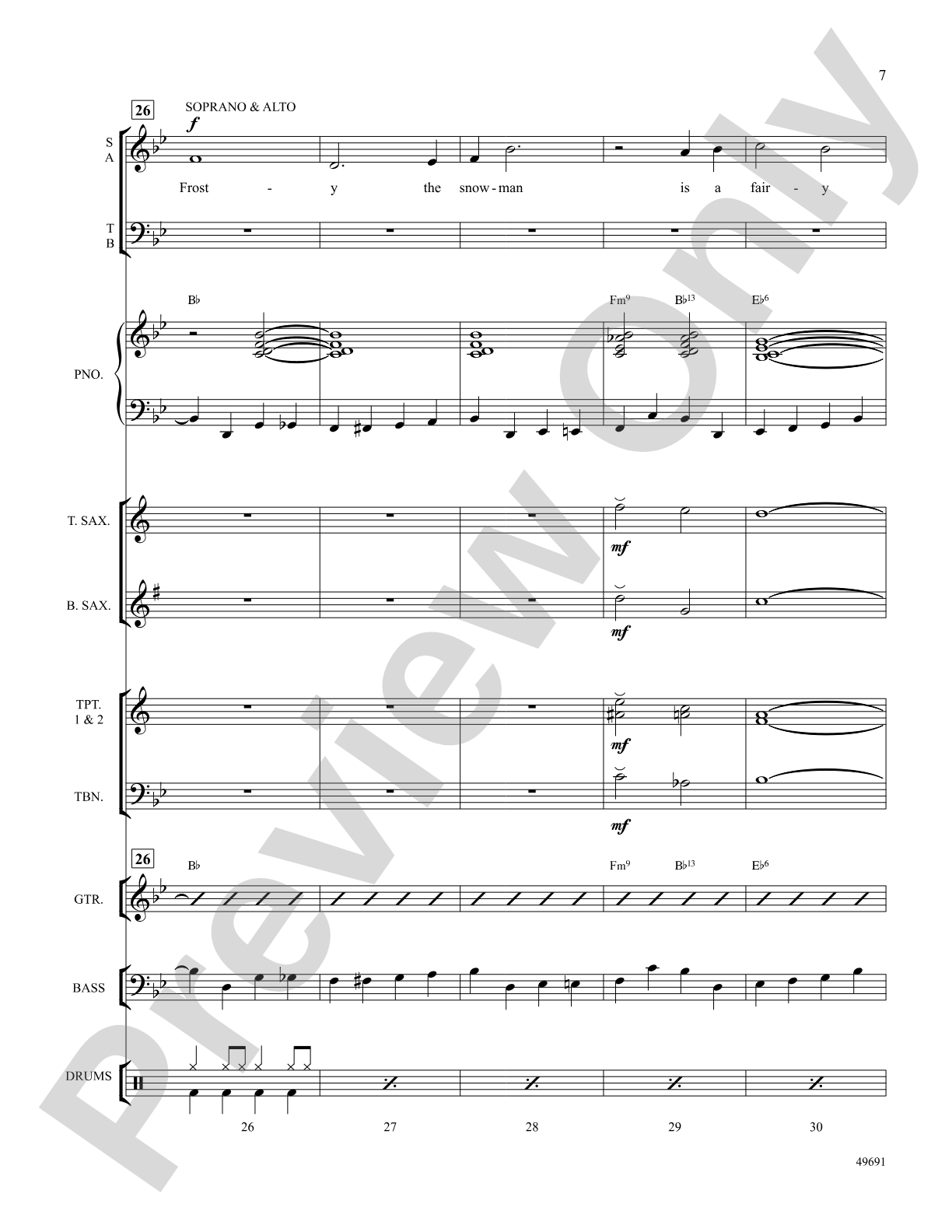 Frosty the Snowman: Choral SoundPax