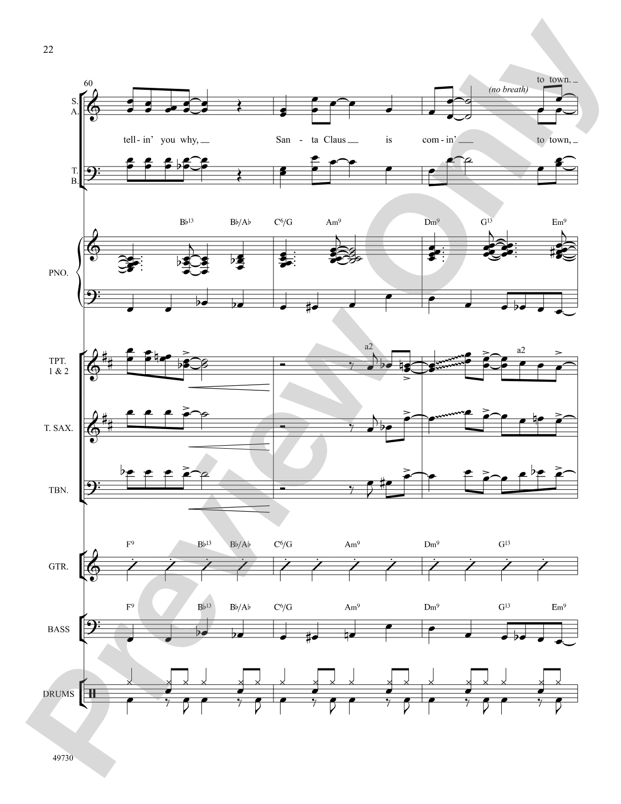 Santa Claus Is Comin' to Town: Choral SoundPax