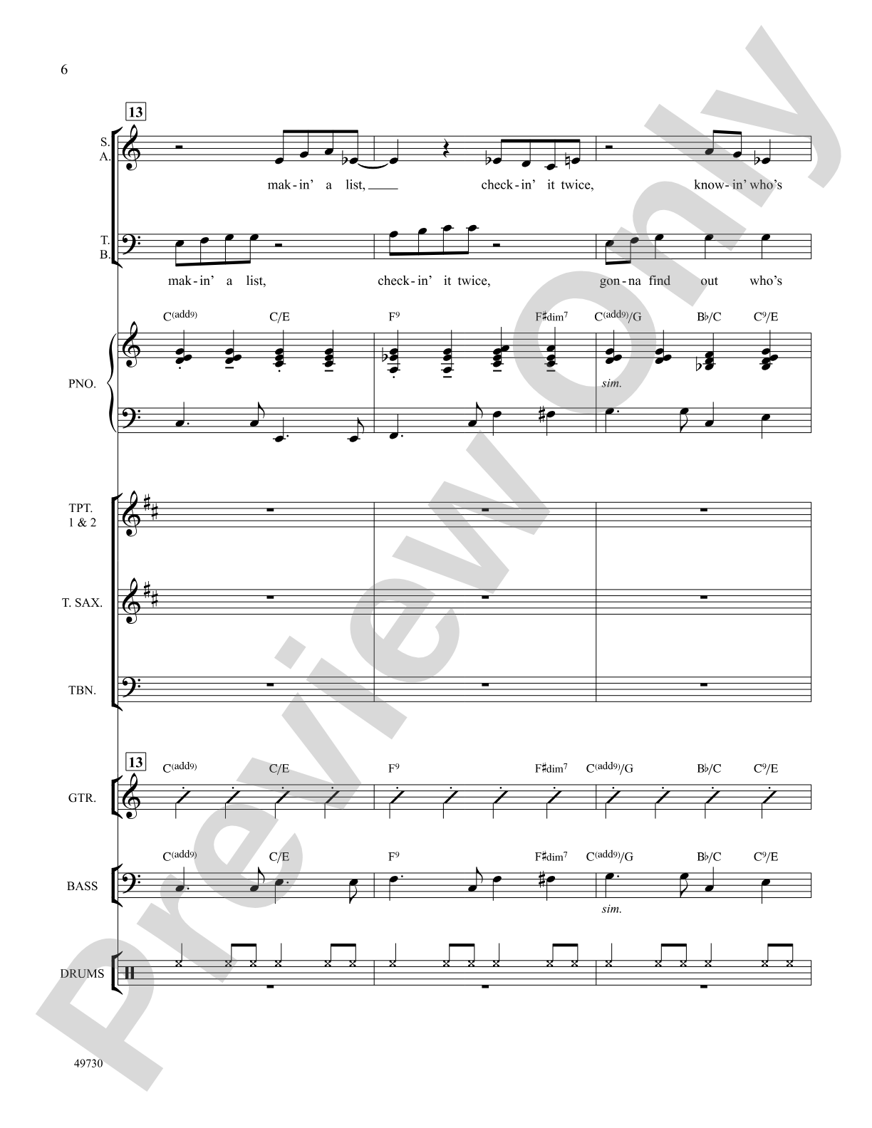 Santa Claus Is Comin' to Town: Choral SoundPax