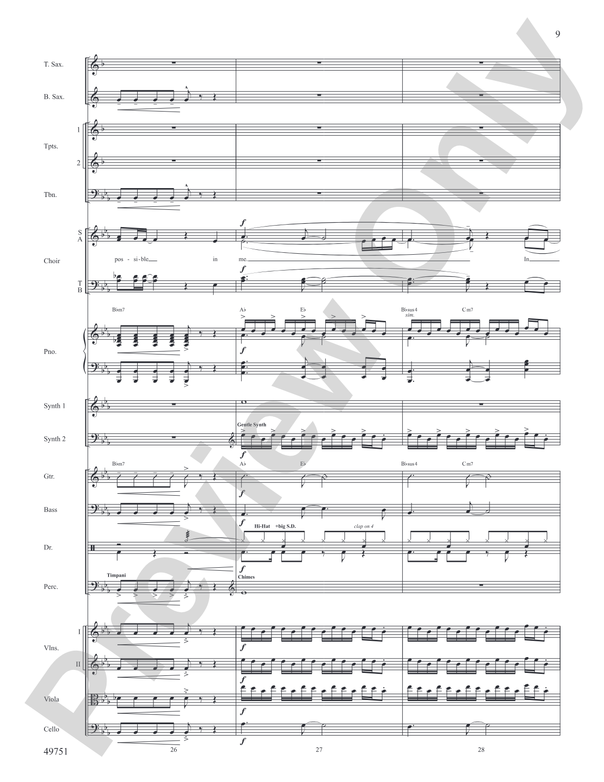 The Square Root of Possible: Score