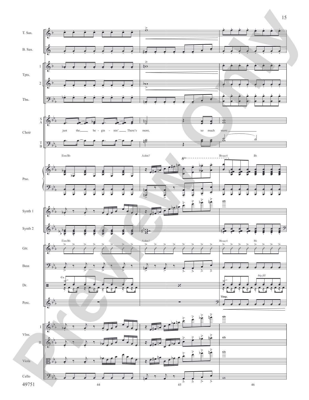 The Square Root of Possible: Score