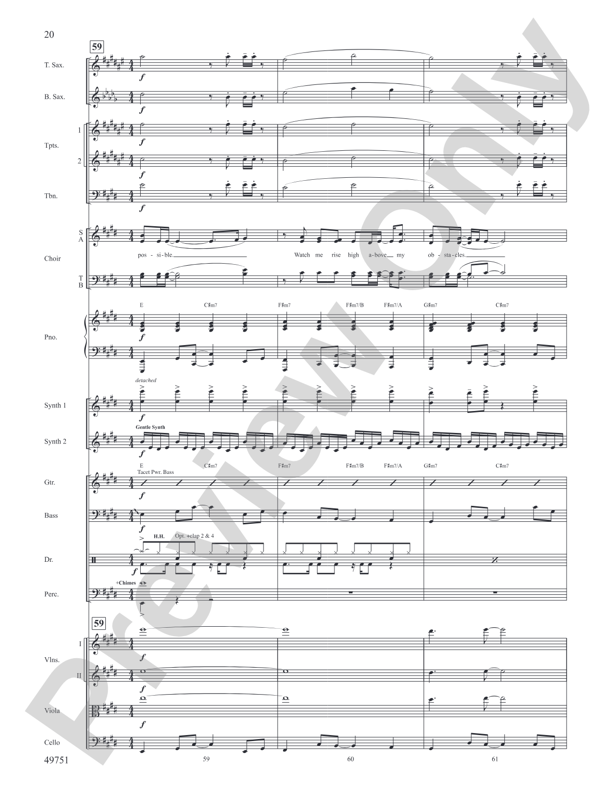 The Square Root of Possible: Score