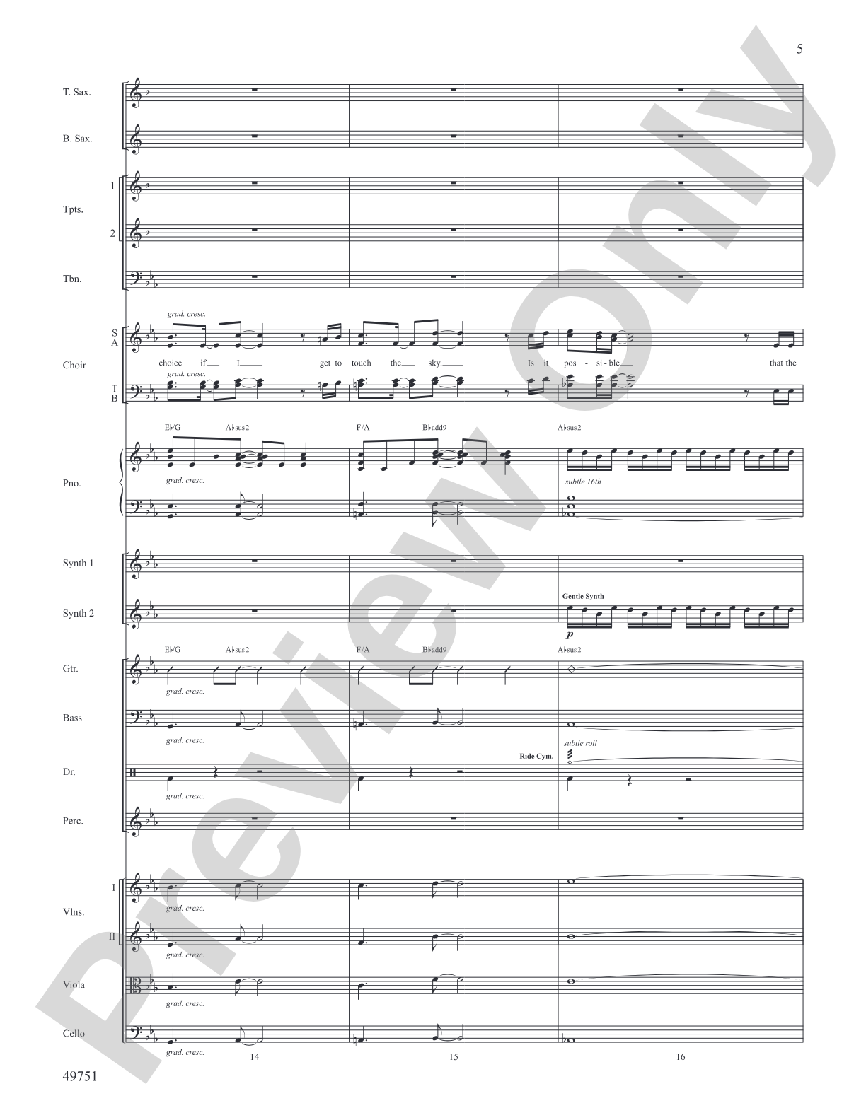 The Square Root of Possible: Score