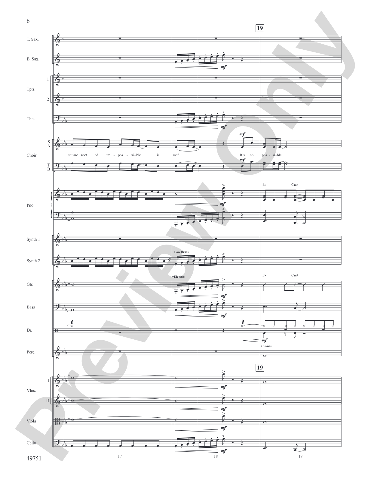 The Square Root of Possible: Score