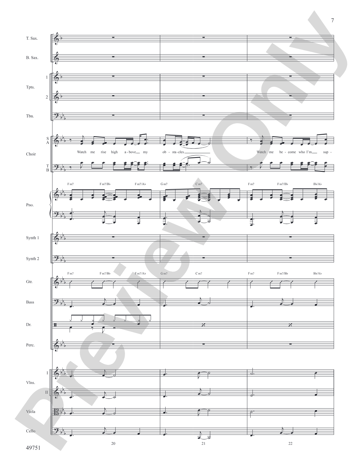 The Square Root of Possible: Score