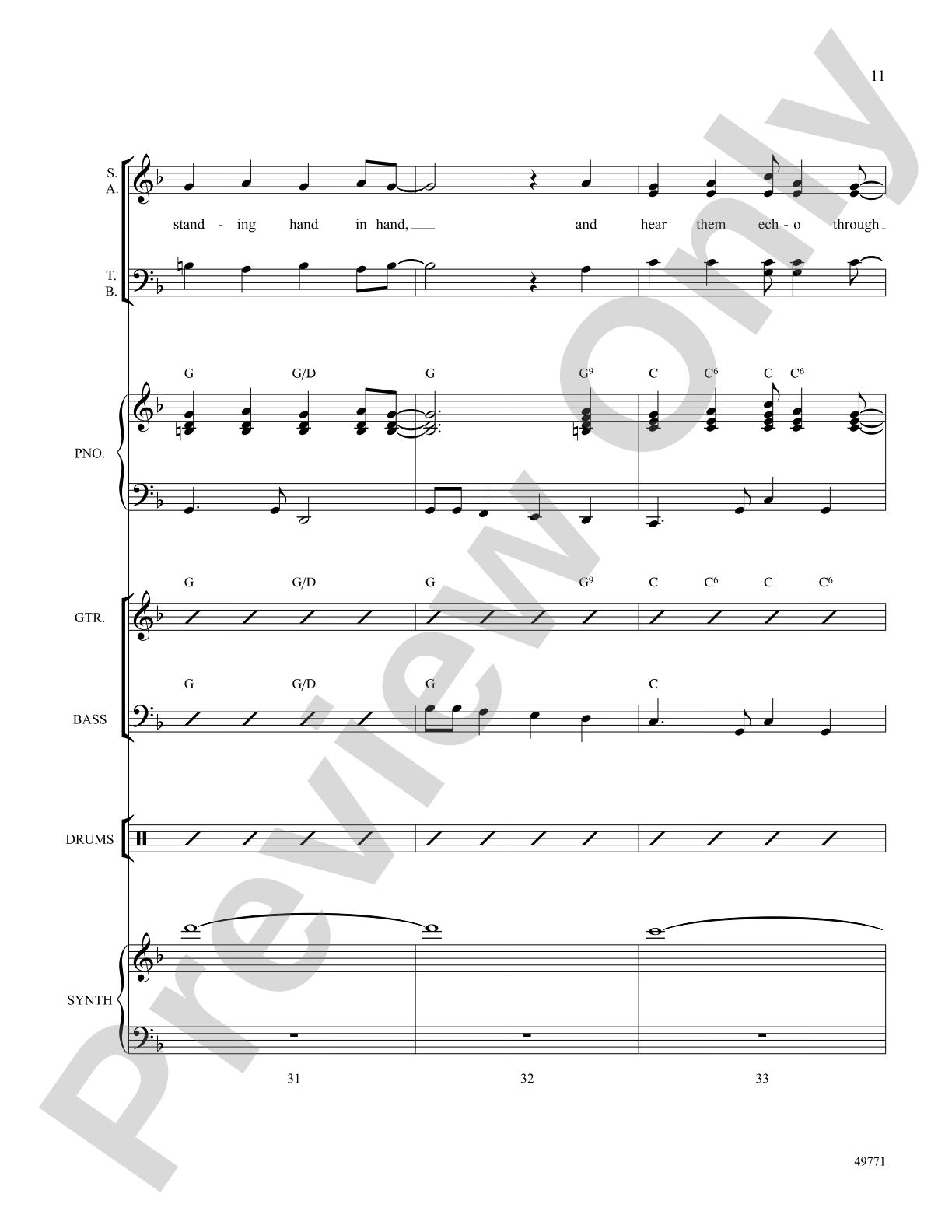 I'd Like to Teach the World to Sing: Score