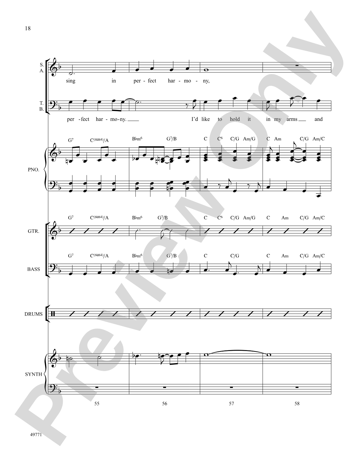 I'd Like to Teach the World to Sing: Score