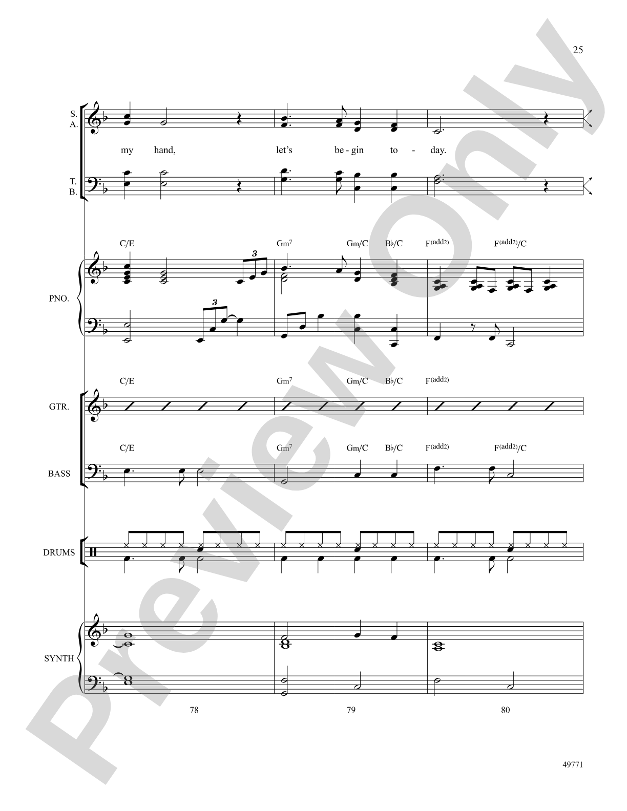 I'd Like to Teach the World to Sing: Score