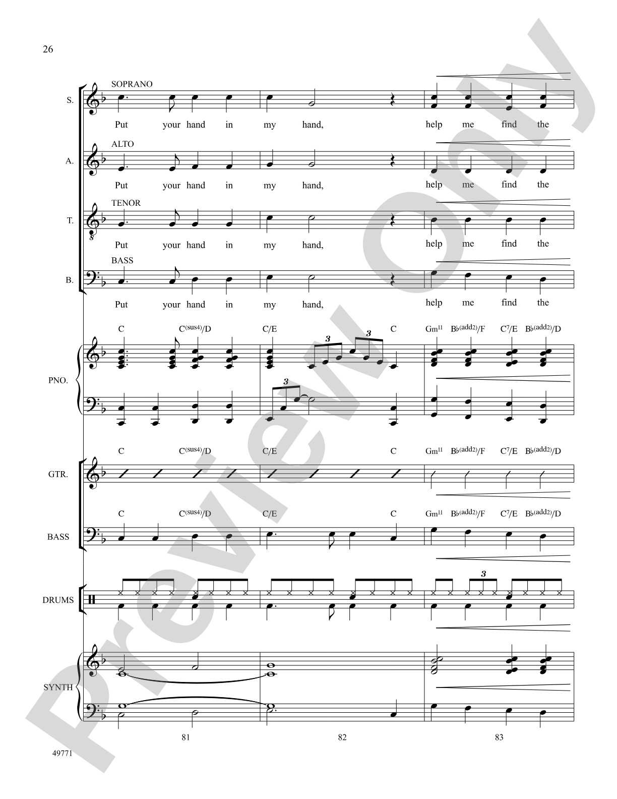 I'd Like to Teach the World to Sing: Score