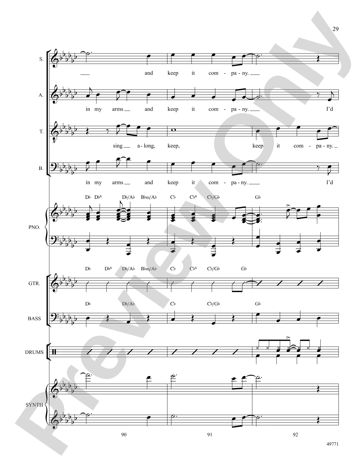 I'd Like to Teach the World to Sing: Score