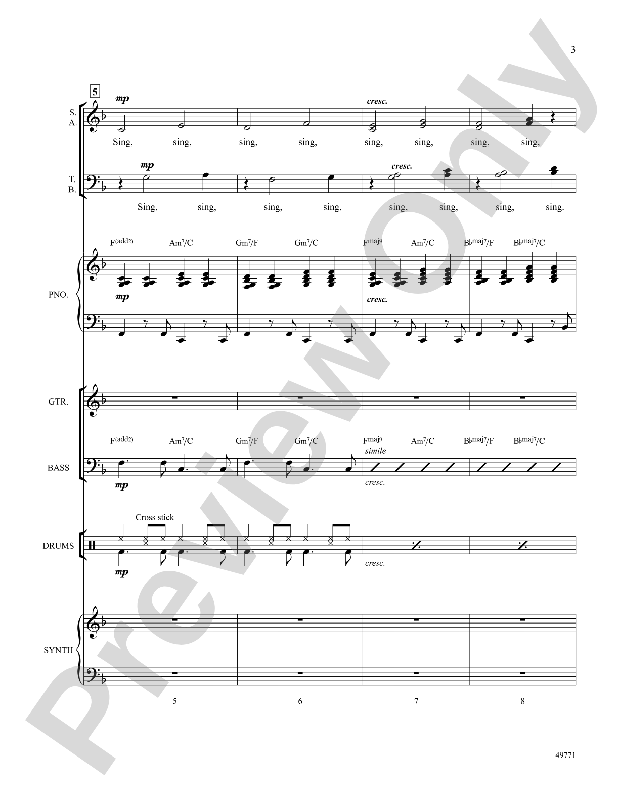 I'd Like to Teach the World to Sing: Score