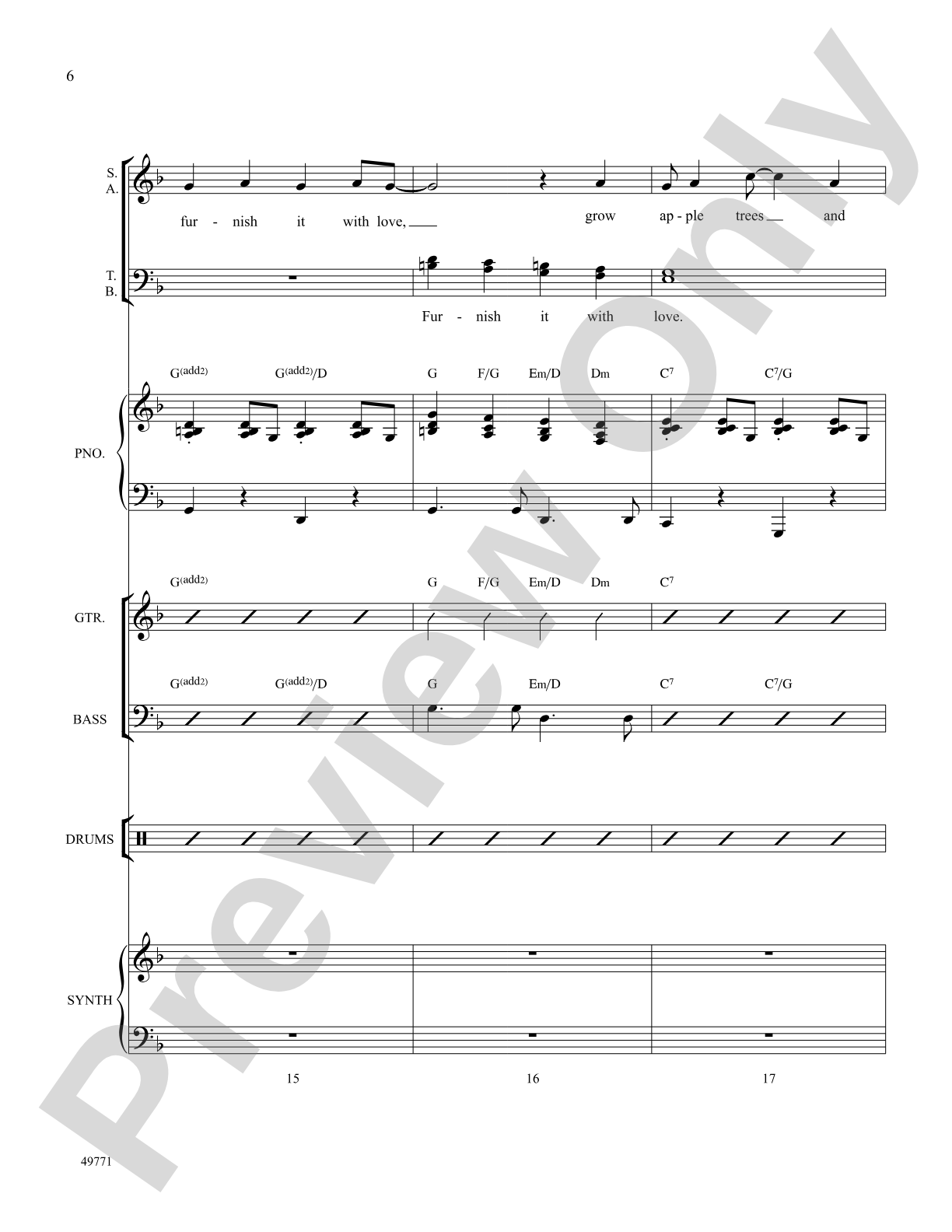 I'd Like to Teach the World to Sing: Score