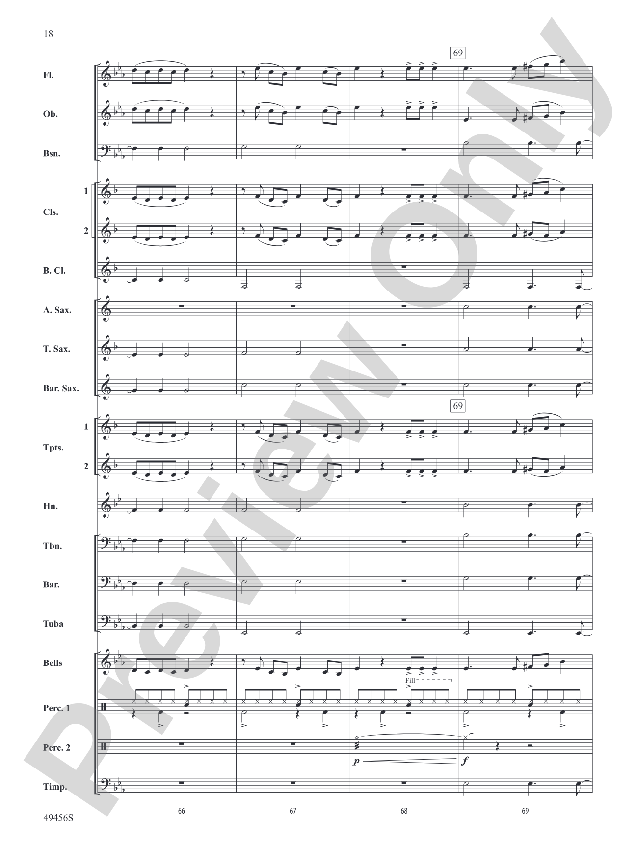Fancy Like: Concert Band Conductor Score & Parts