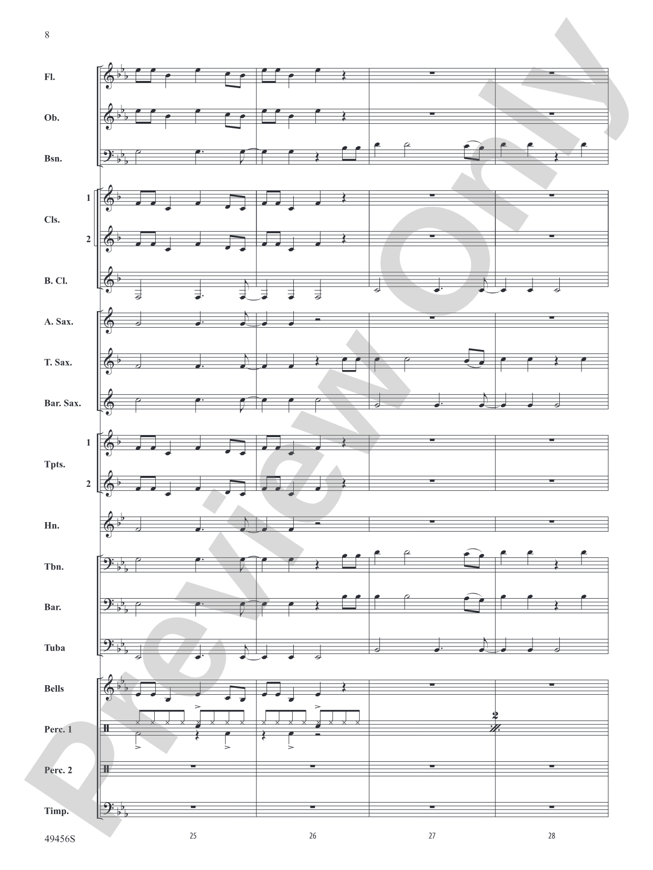 Fancy Like: Concert Band Conductor Score & Parts