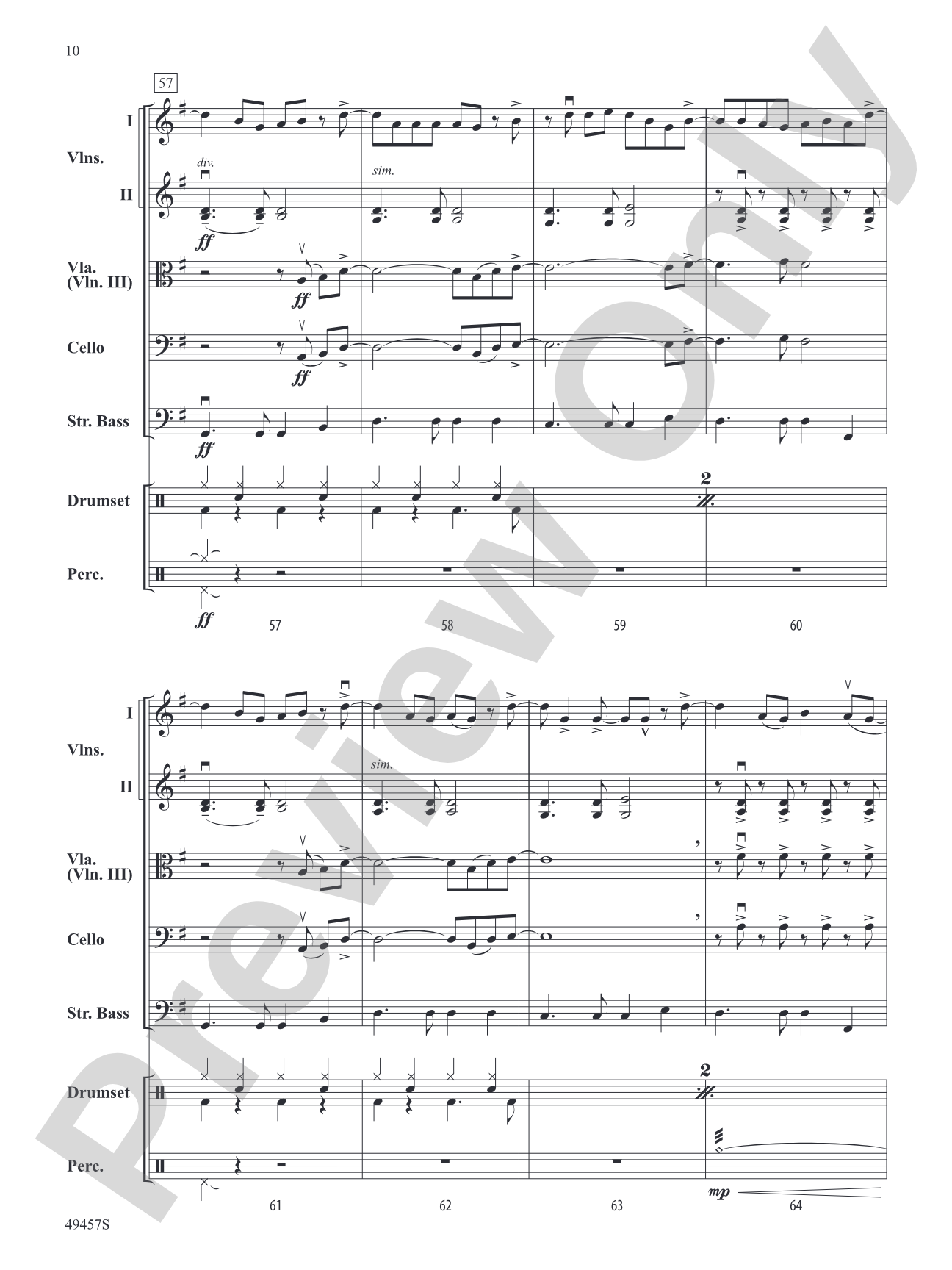 She Had Me at Heads Carolina: String Orchestra Conductor Score & Parts