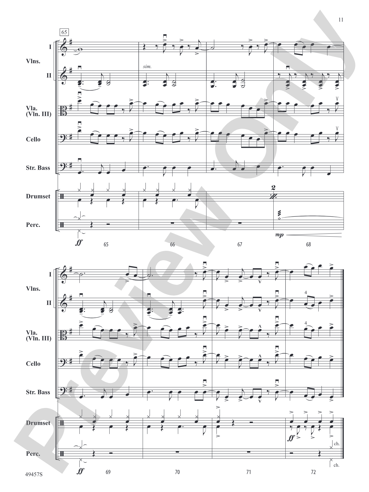 She Had Me at Heads Carolina: String Orchestra Conductor Score & Parts