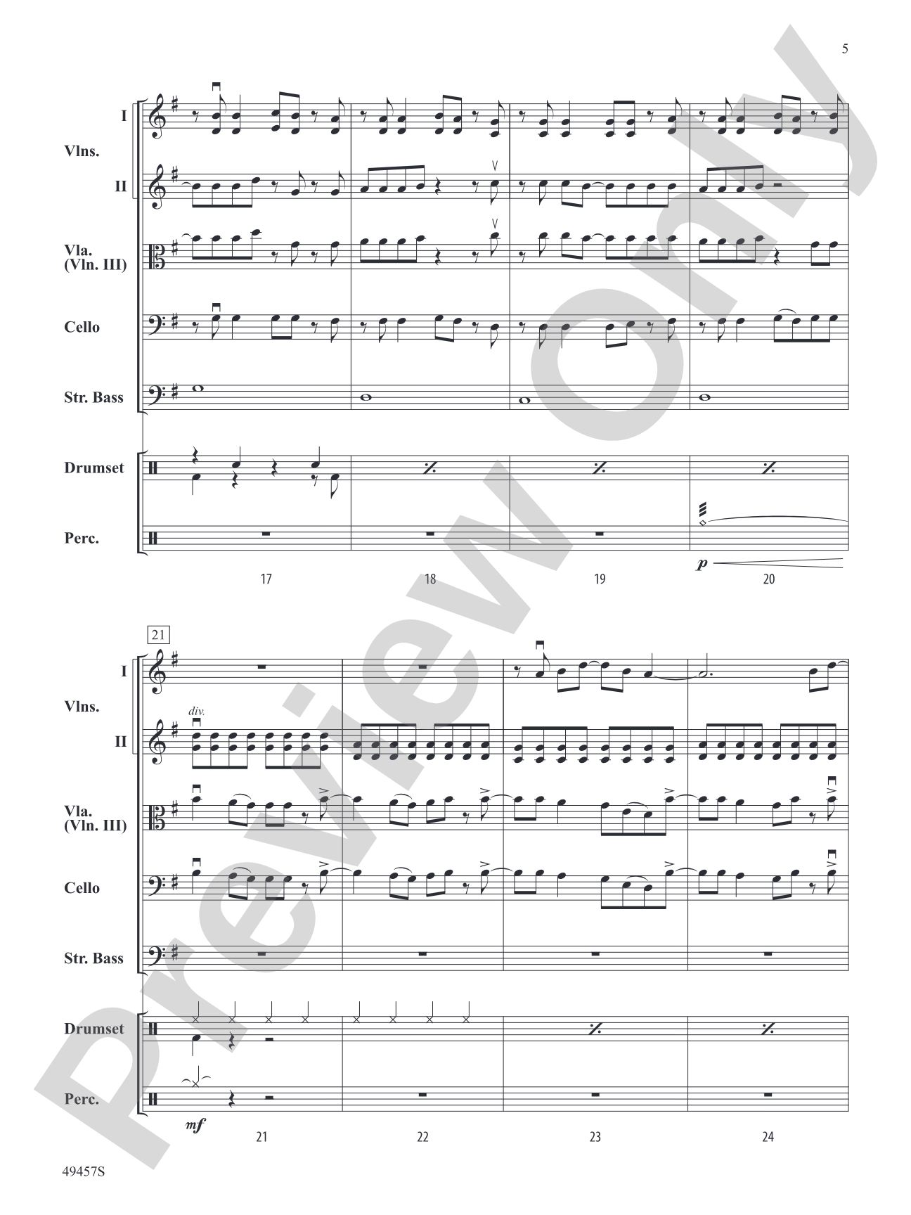 She Had Me at Heads Carolina: String Orchestra Conductor Score & Parts