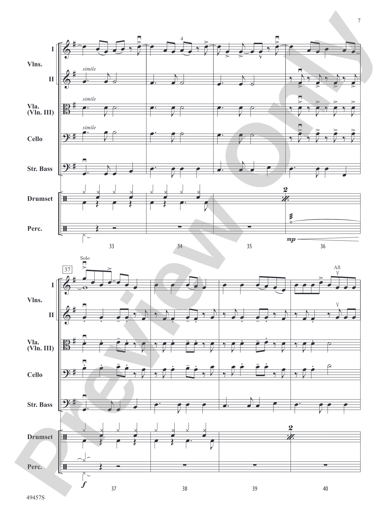 She Had Me at Heads Carolina: String Orchestra Conductor Score & Parts