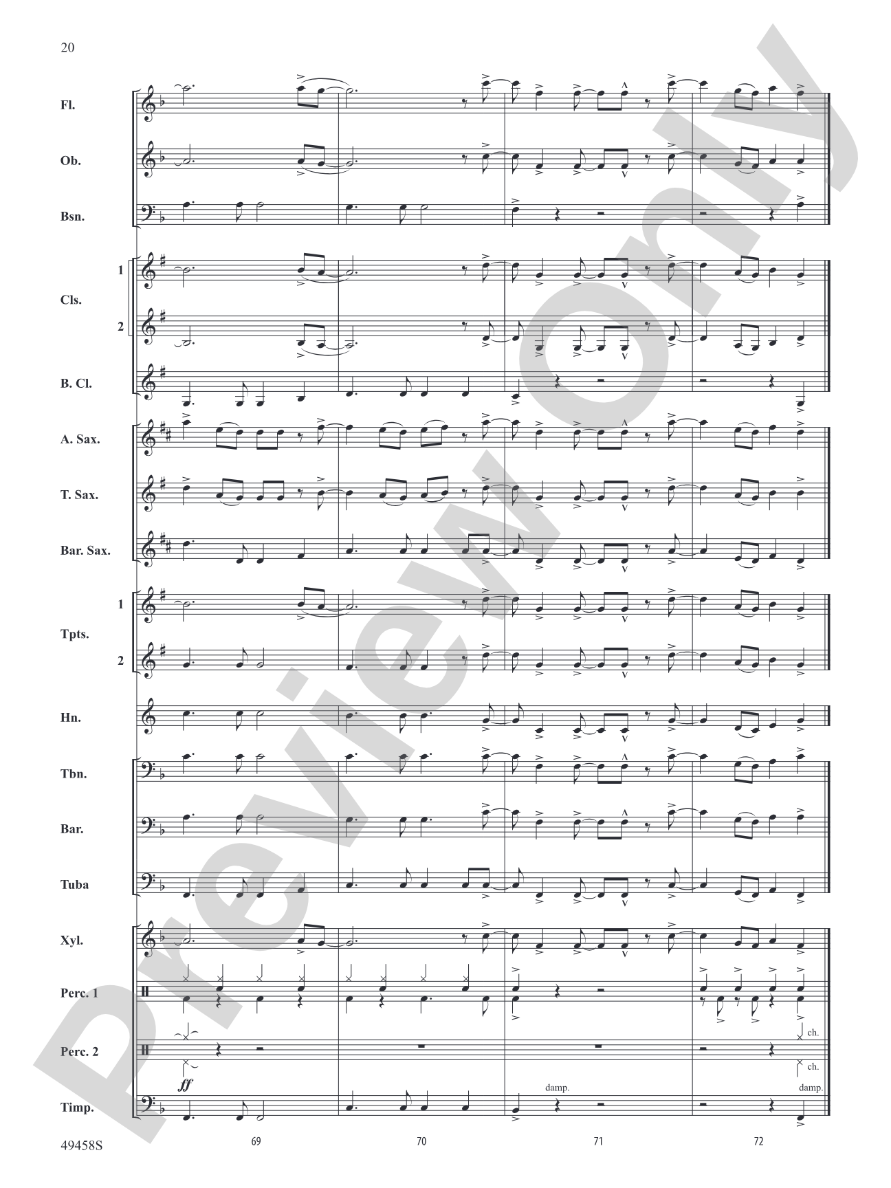 She Had Me at Heads Carolina: Concert Band Conductor Score & Parts
