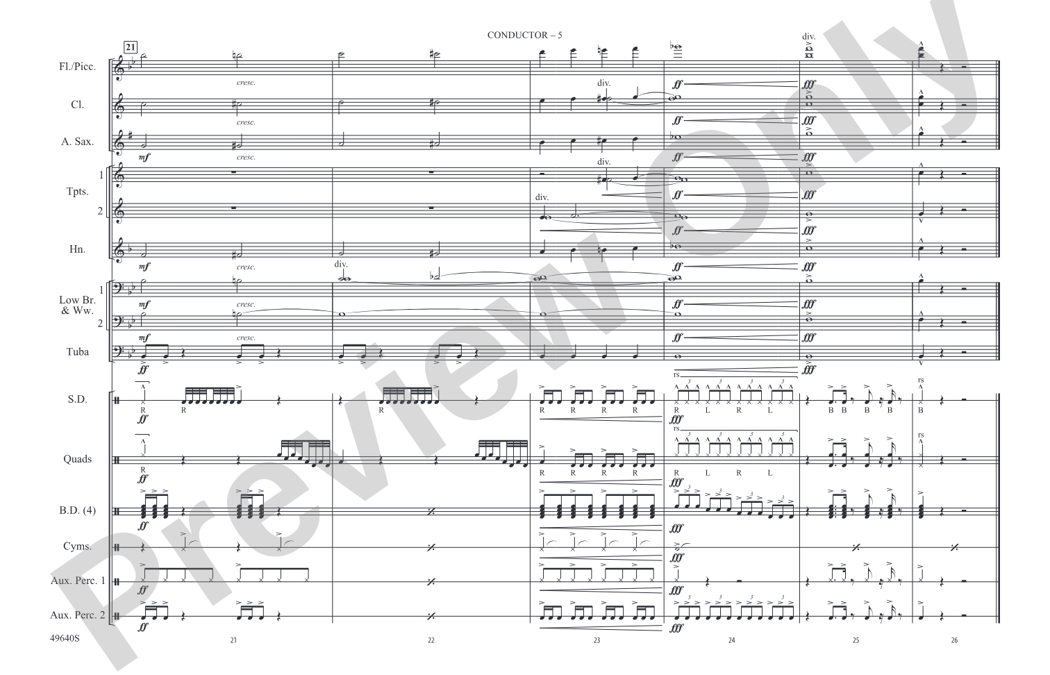Legendz: Marching Band Conductor Score & Parts