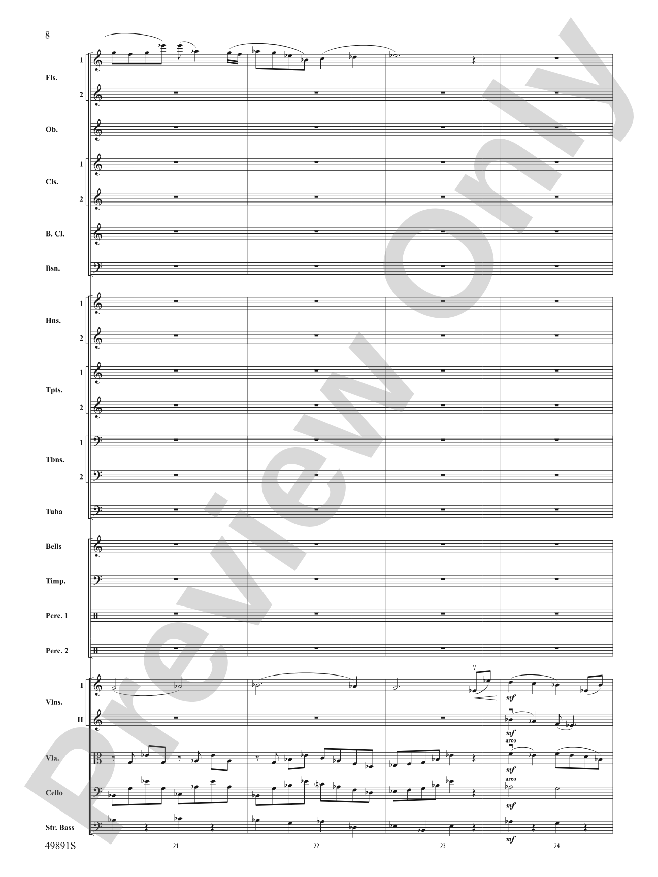 Cadence Everlasting: Full Orchestra Conductor Score & Parts