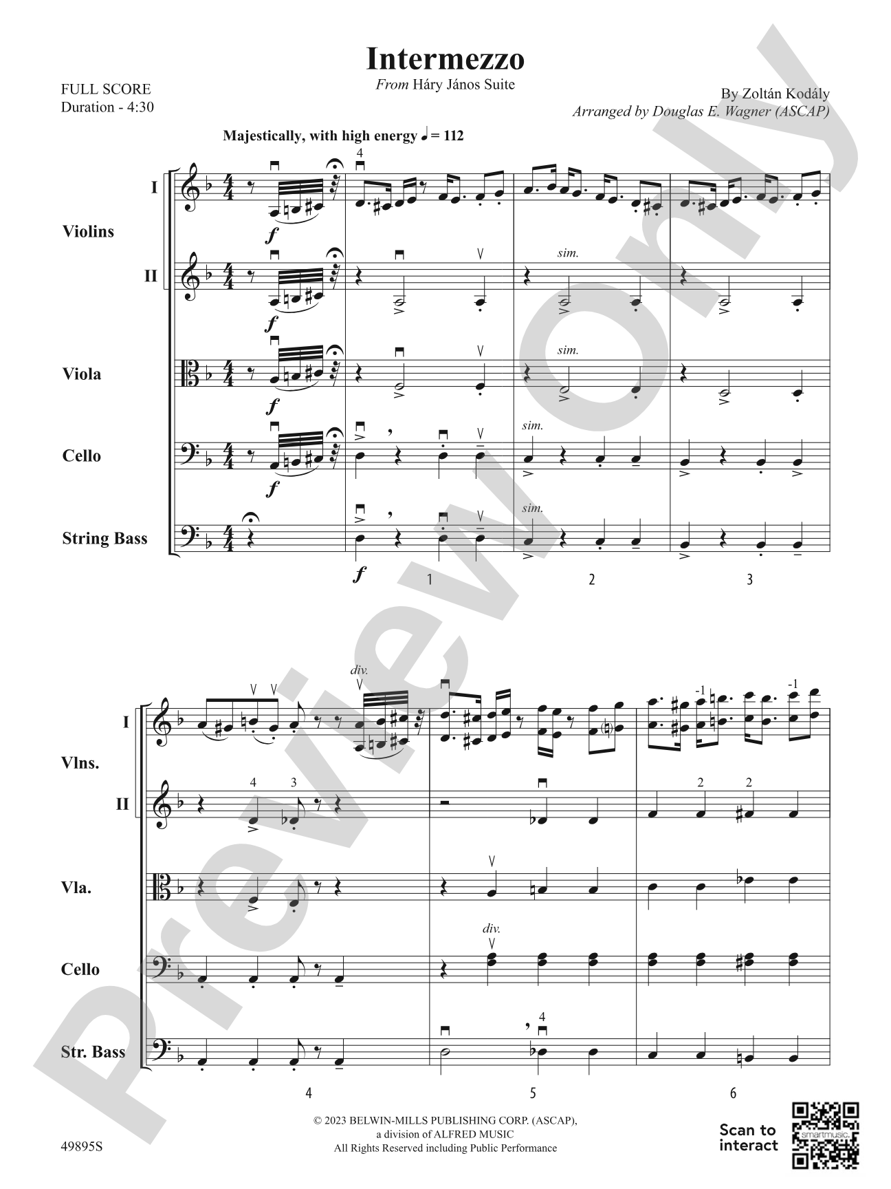 Intermezzo: String Orchestra Conductor Score & Parts