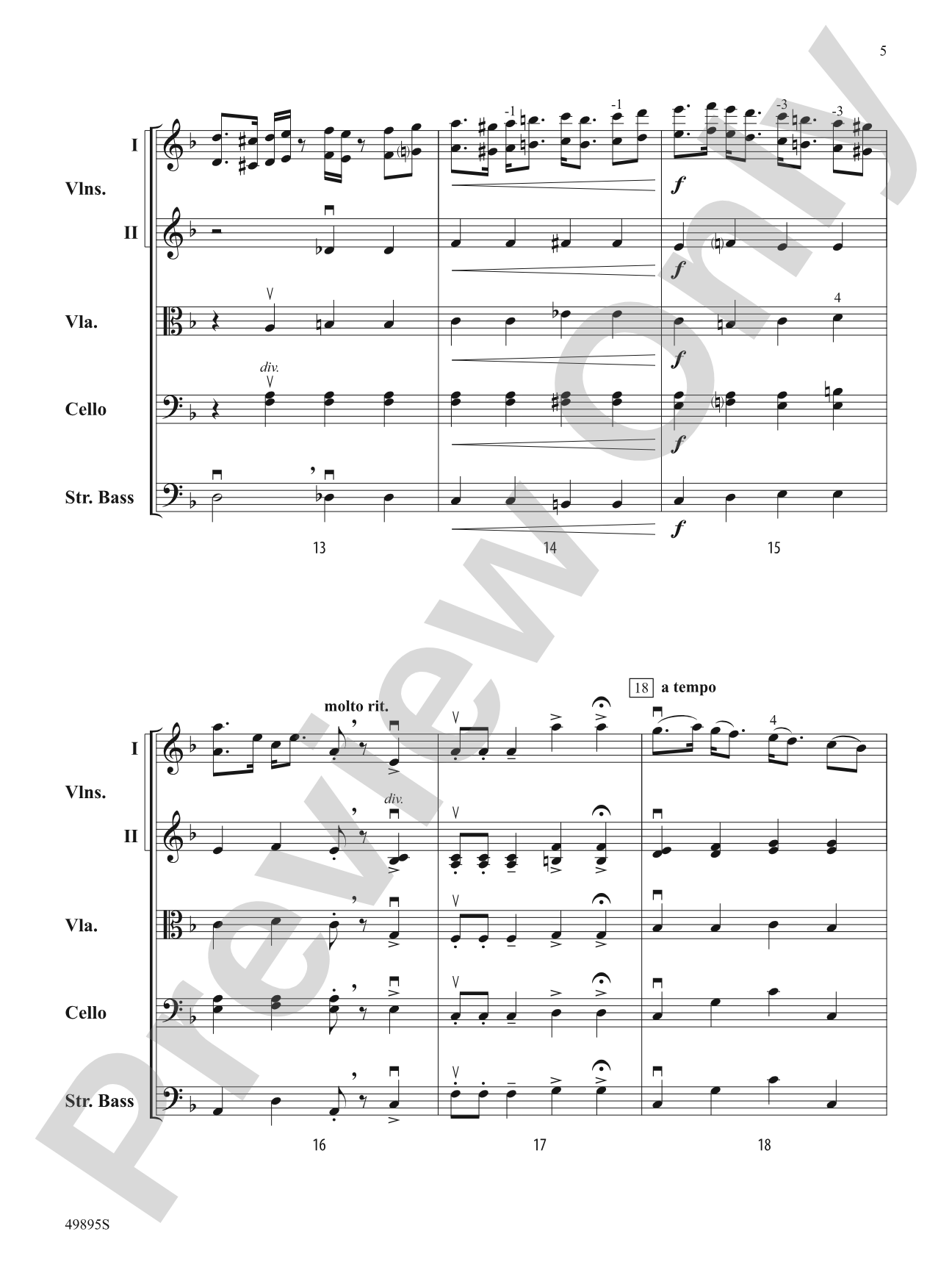 Intermezzo: String Orchestra Conductor Score & Parts