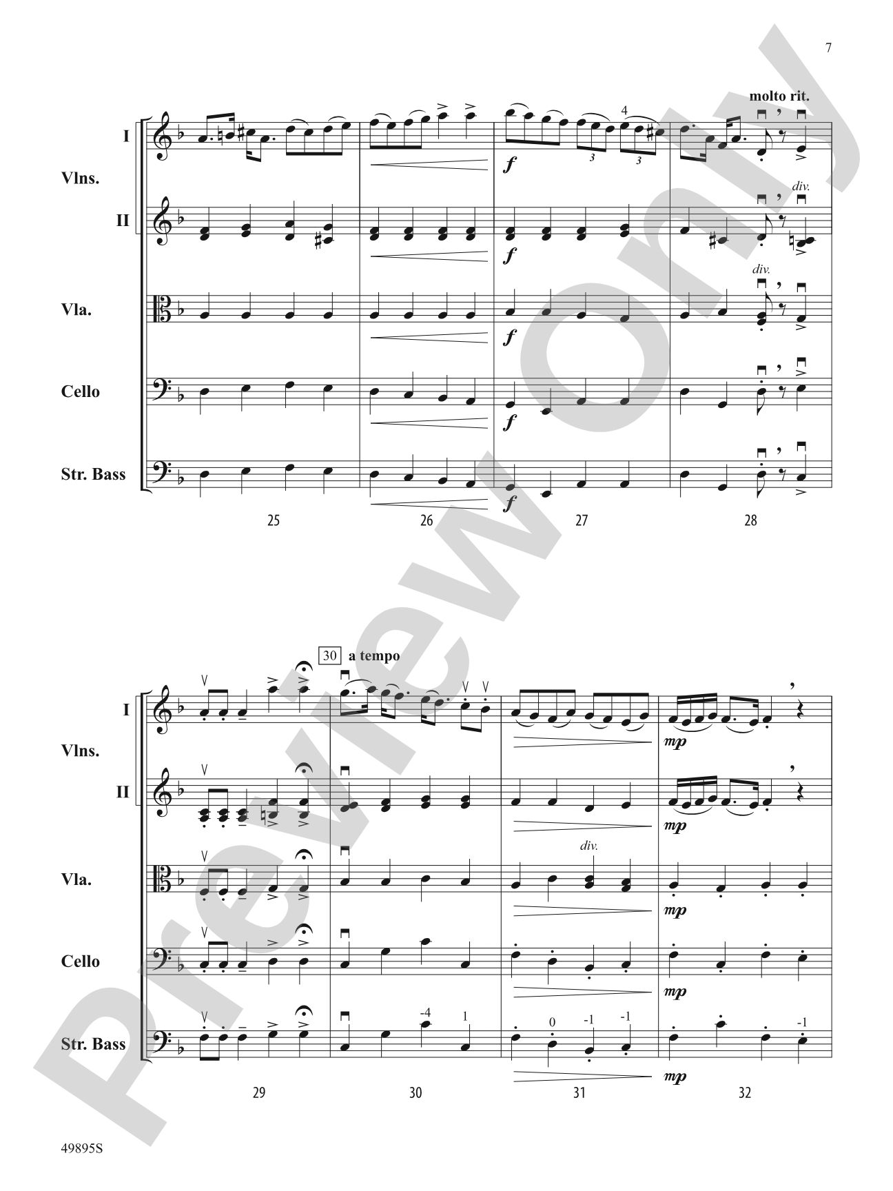Intermezzo: String Orchestra Conductor Score & Parts