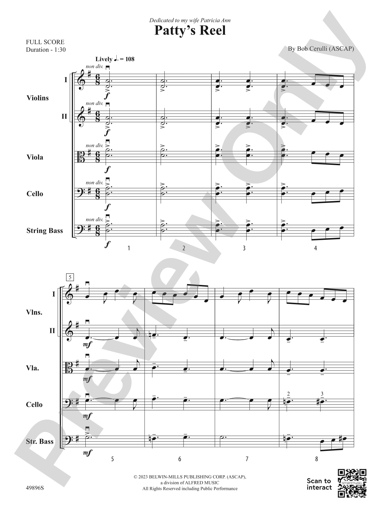Patty's Reel: String Orchestra Conductor Score & Parts