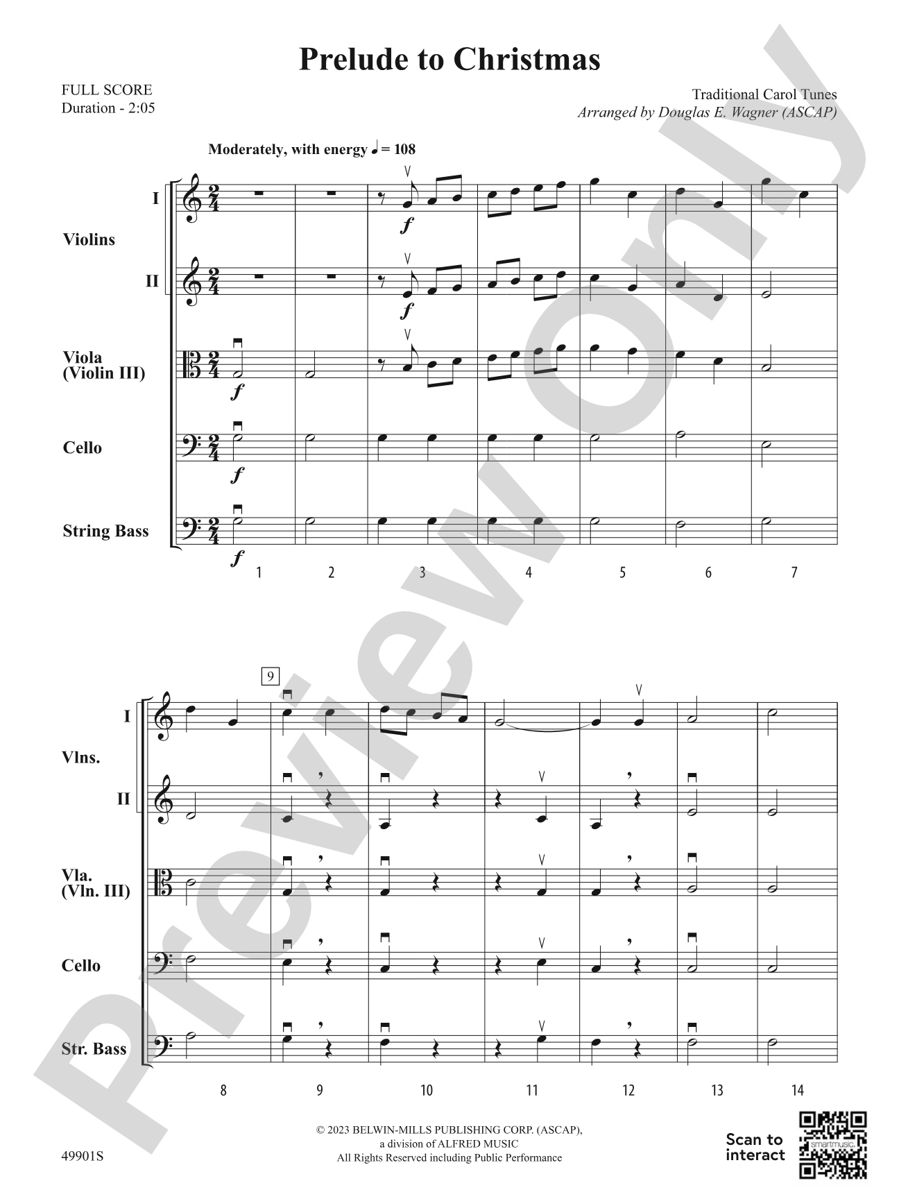 Prelude to Christmas: String Orchestra Conductor Score & Parts