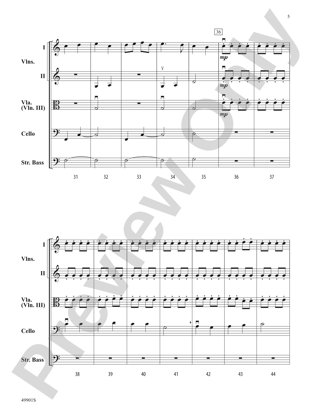 Prelude to Christmas: String Orchestra Conductor Score & Parts