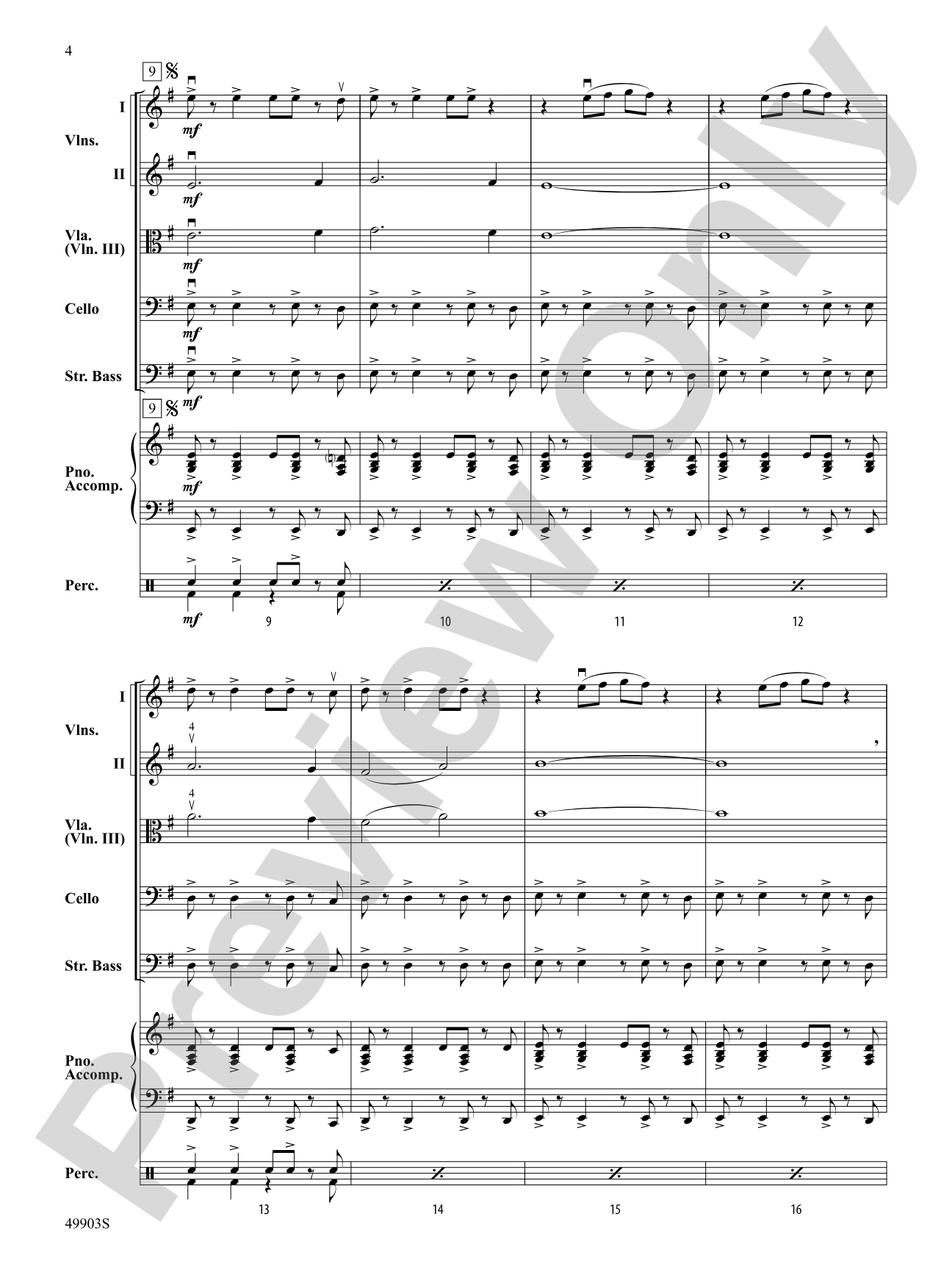 Galactic Nature: String Orchestra Conductor Score & Parts