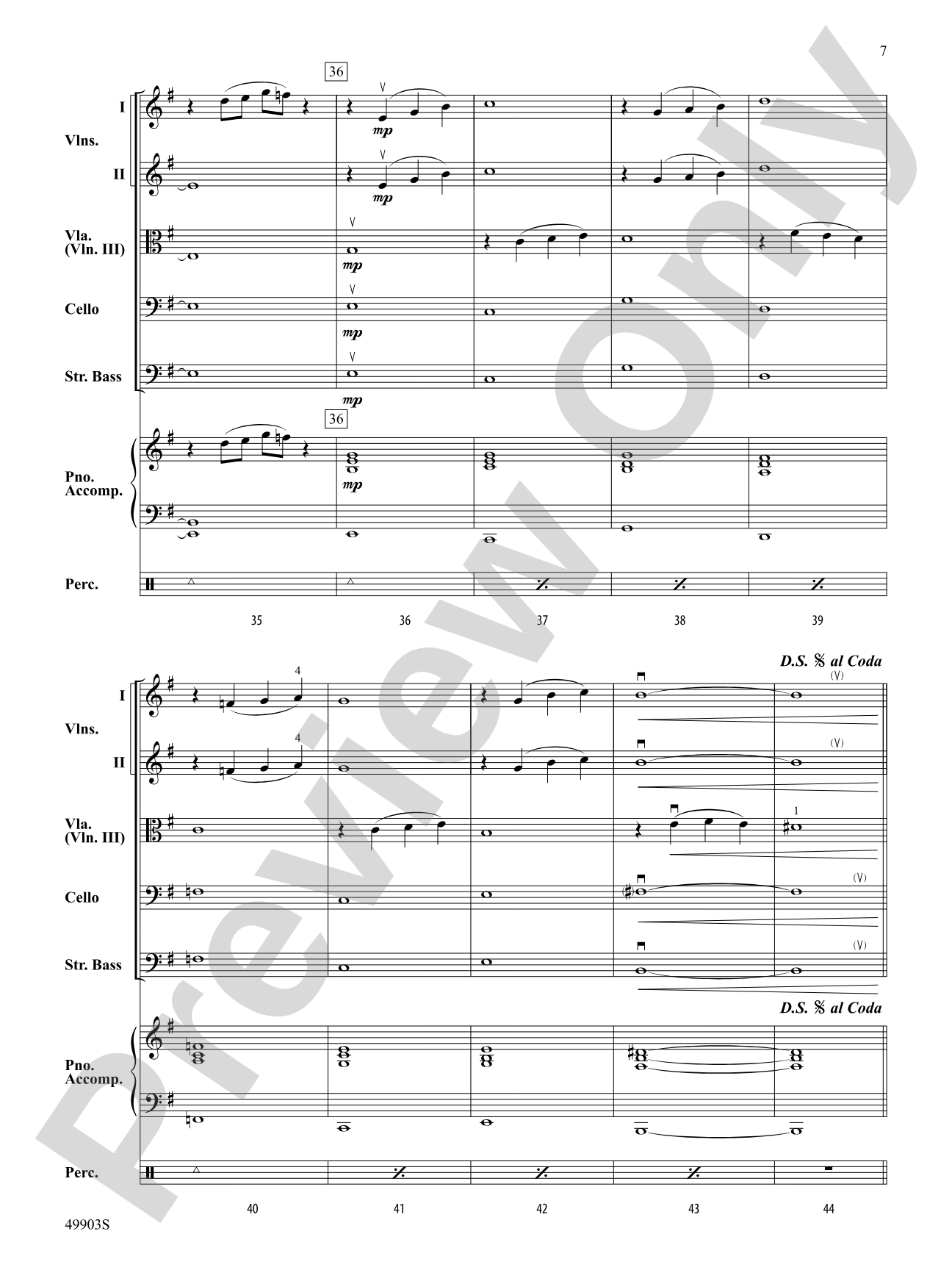 Galactic Nature: String Orchestra Conductor Score & Parts