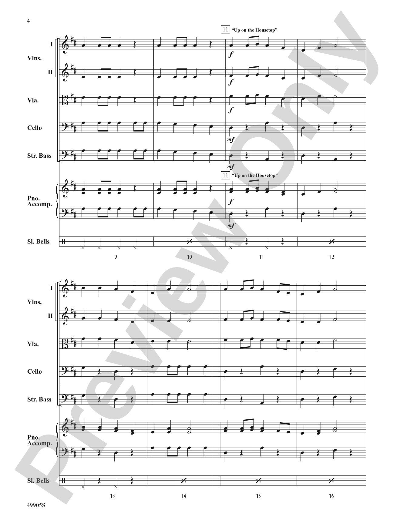Pizzicato Holidays: String Orchestra Conductor Score & Parts