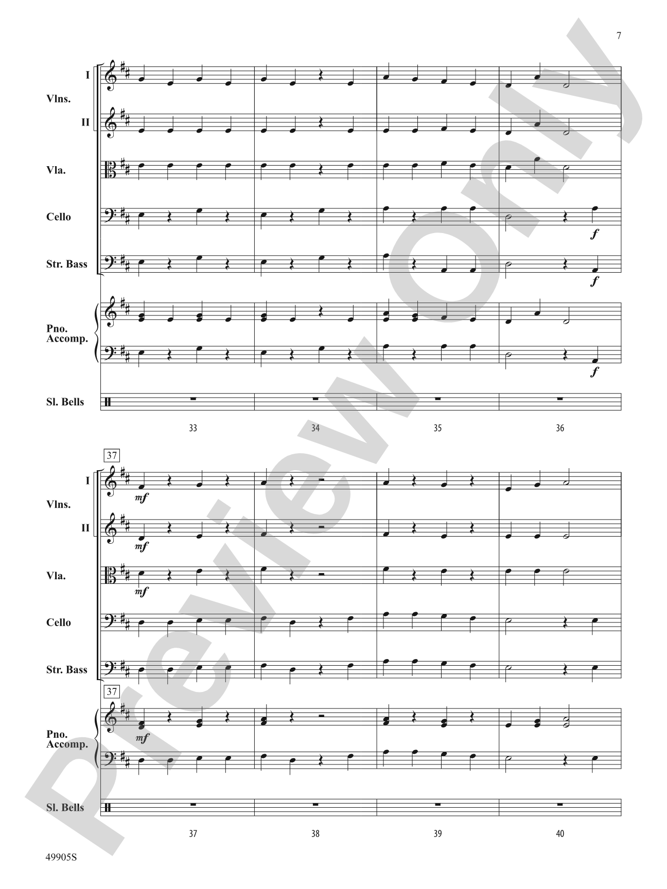 Pizzicato Holidays: String Orchestra Conductor Score & Parts