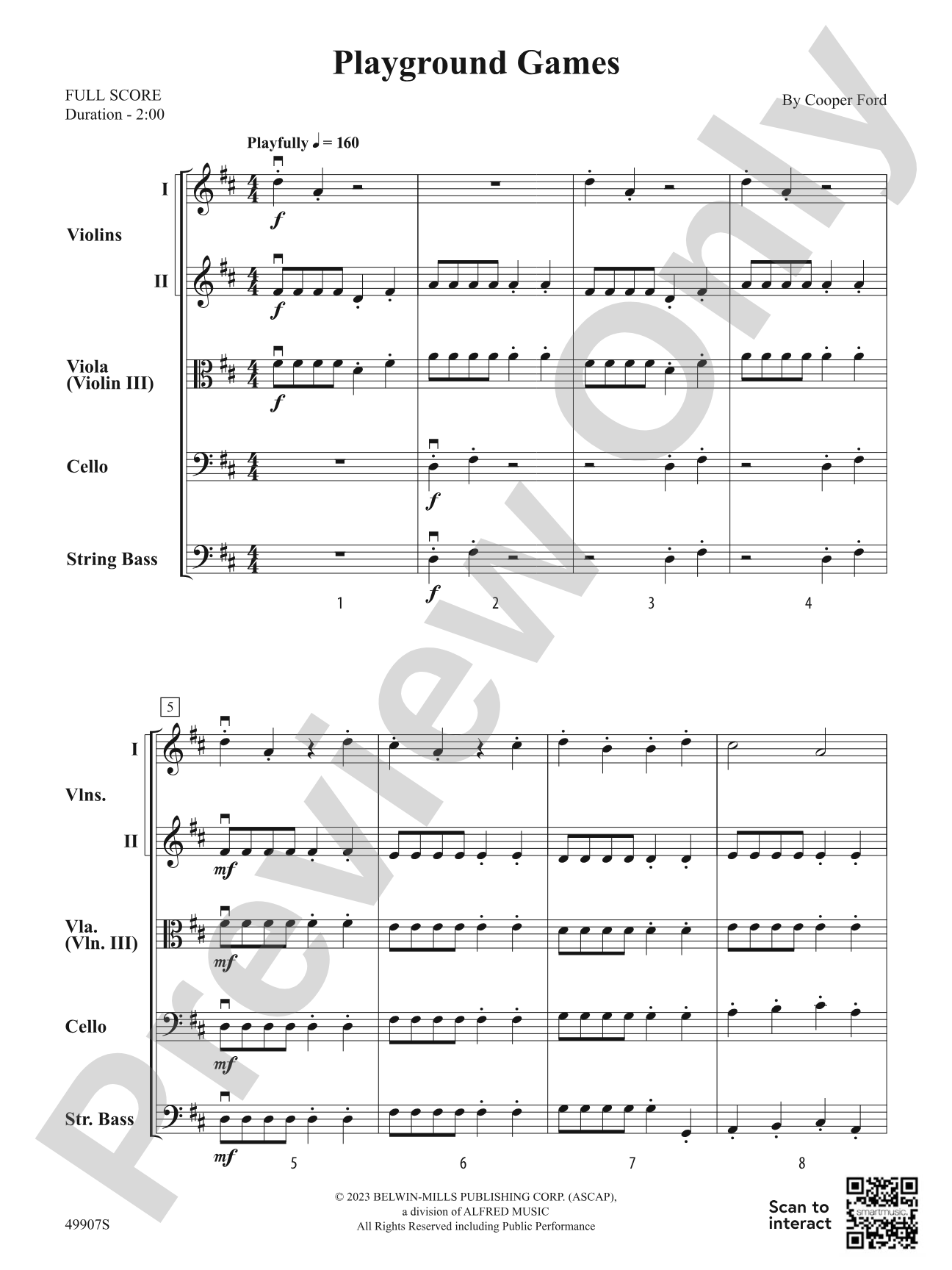 Playground Games: String Orchestra Conductor Score & Parts