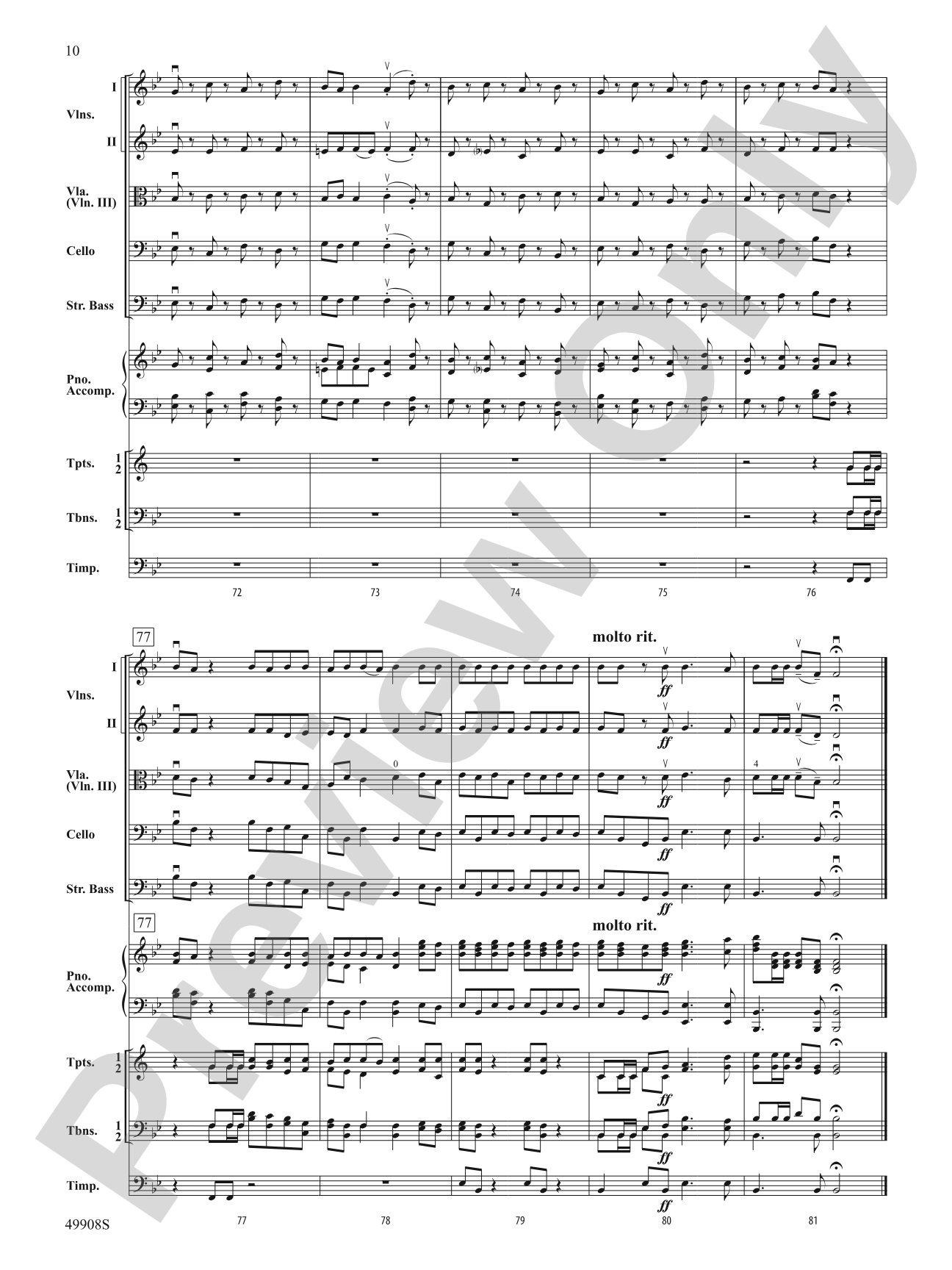 Zadok the Priest: Score