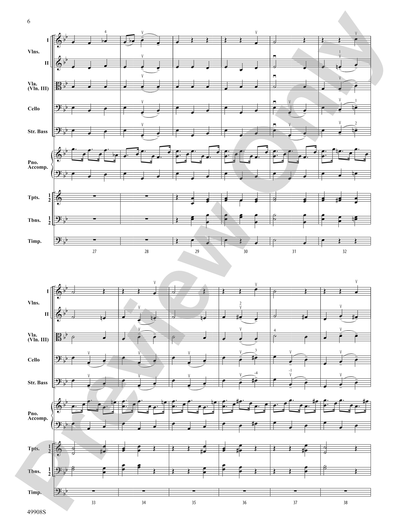 Zadok the Priest: Score