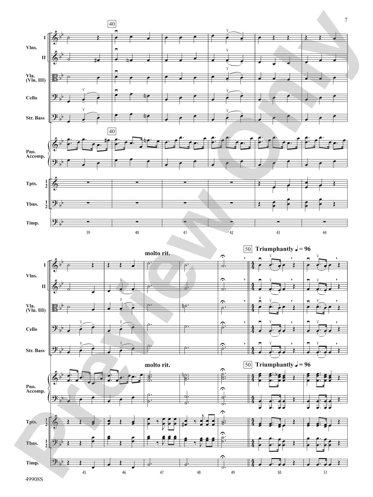 Zadok the Priest: Score