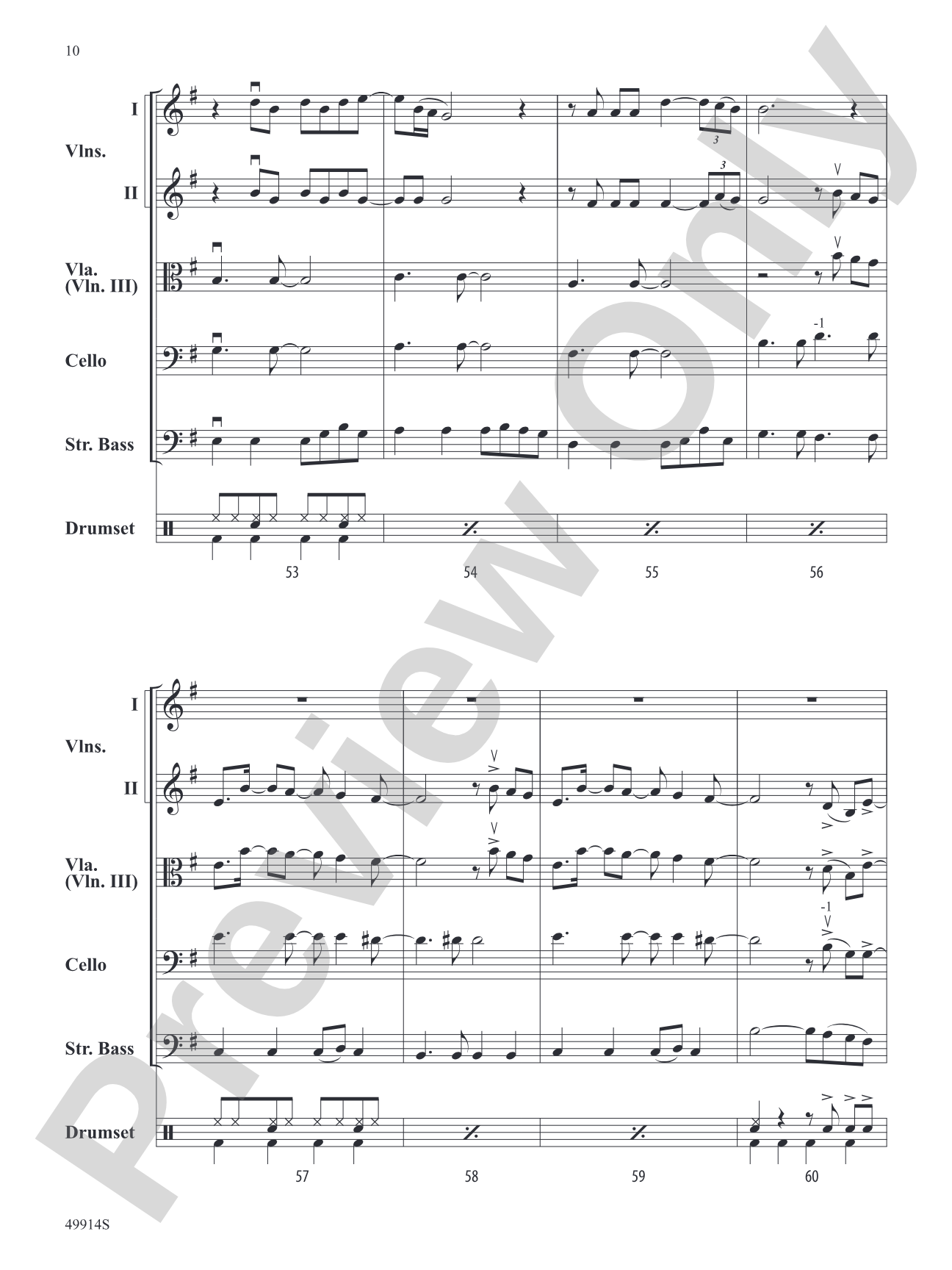 Flowers: String Orchestra Conductor Score & Parts