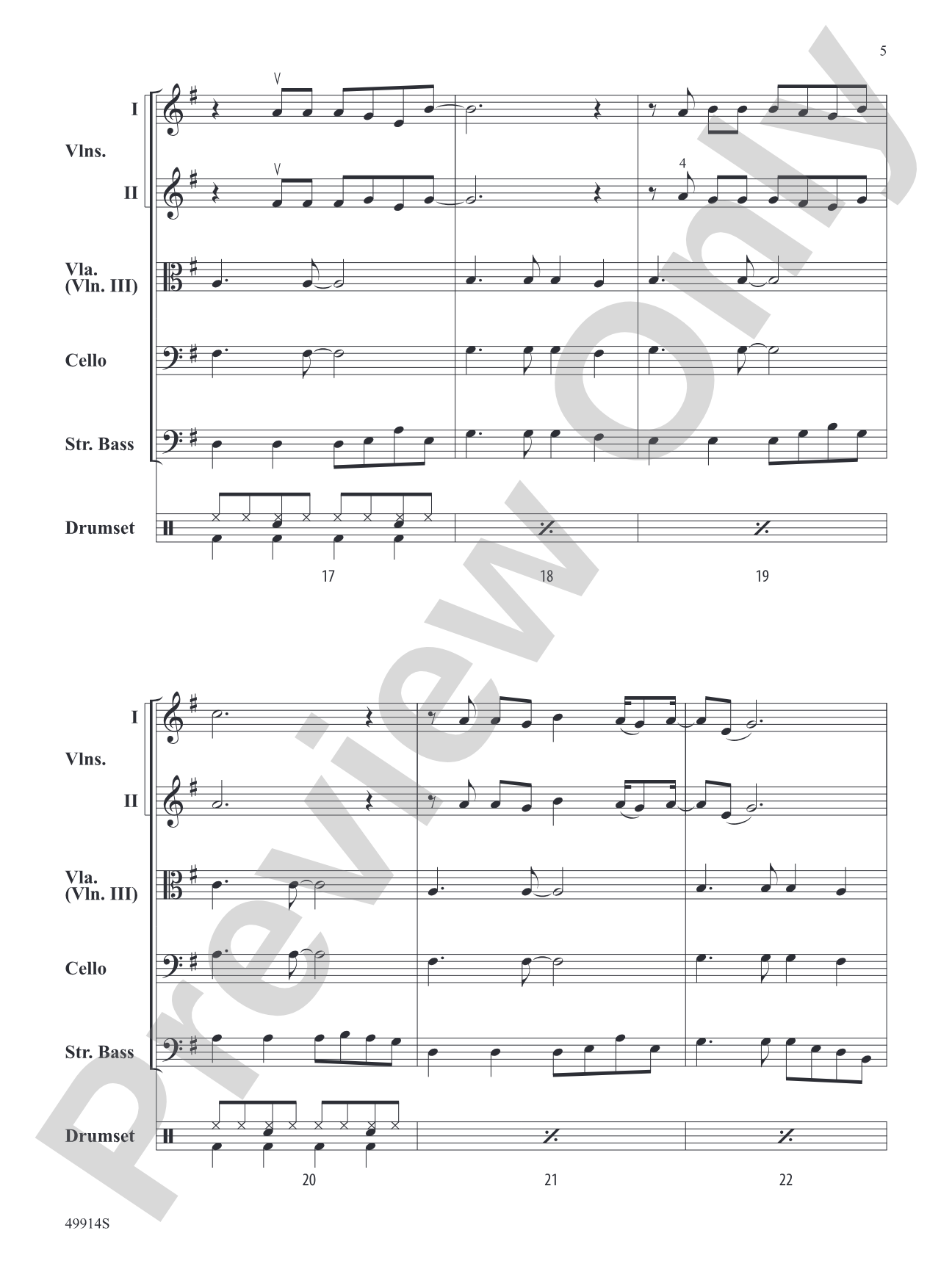 Flowers: String Orchestra Conductor Score & Parts