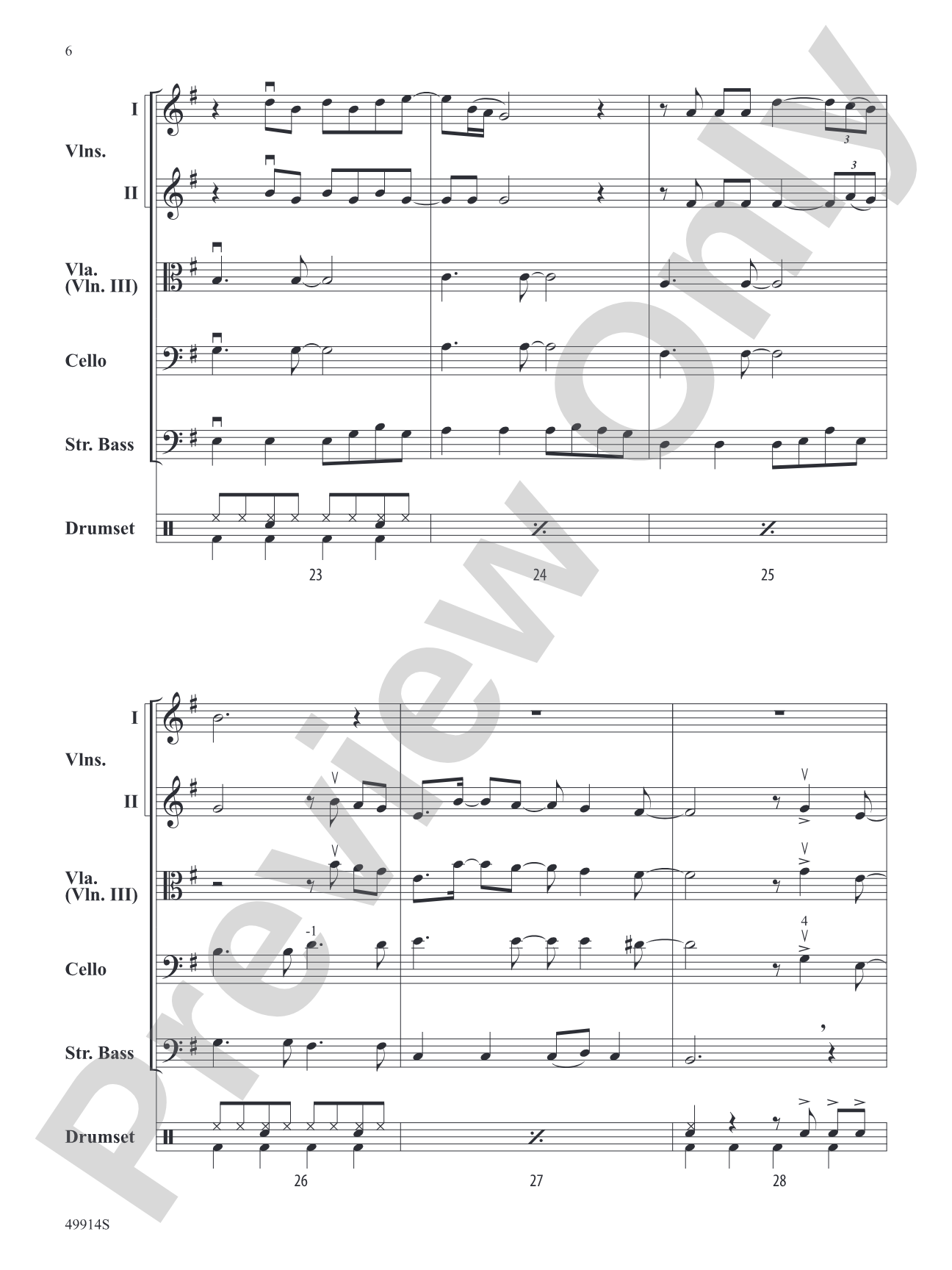 Flowers: String Orchestra Conductor Score & Parts