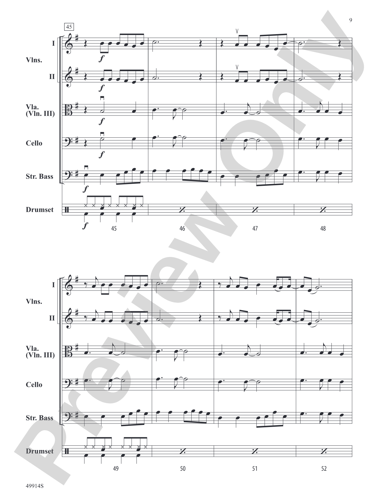 Flowers: String Orchestra Conductor Score & Parts