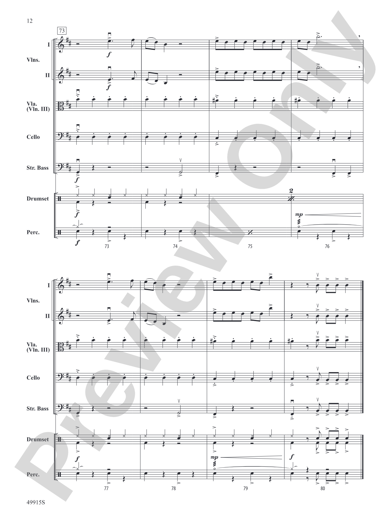 Enemy: String Orchestra Conductor Score & Parts