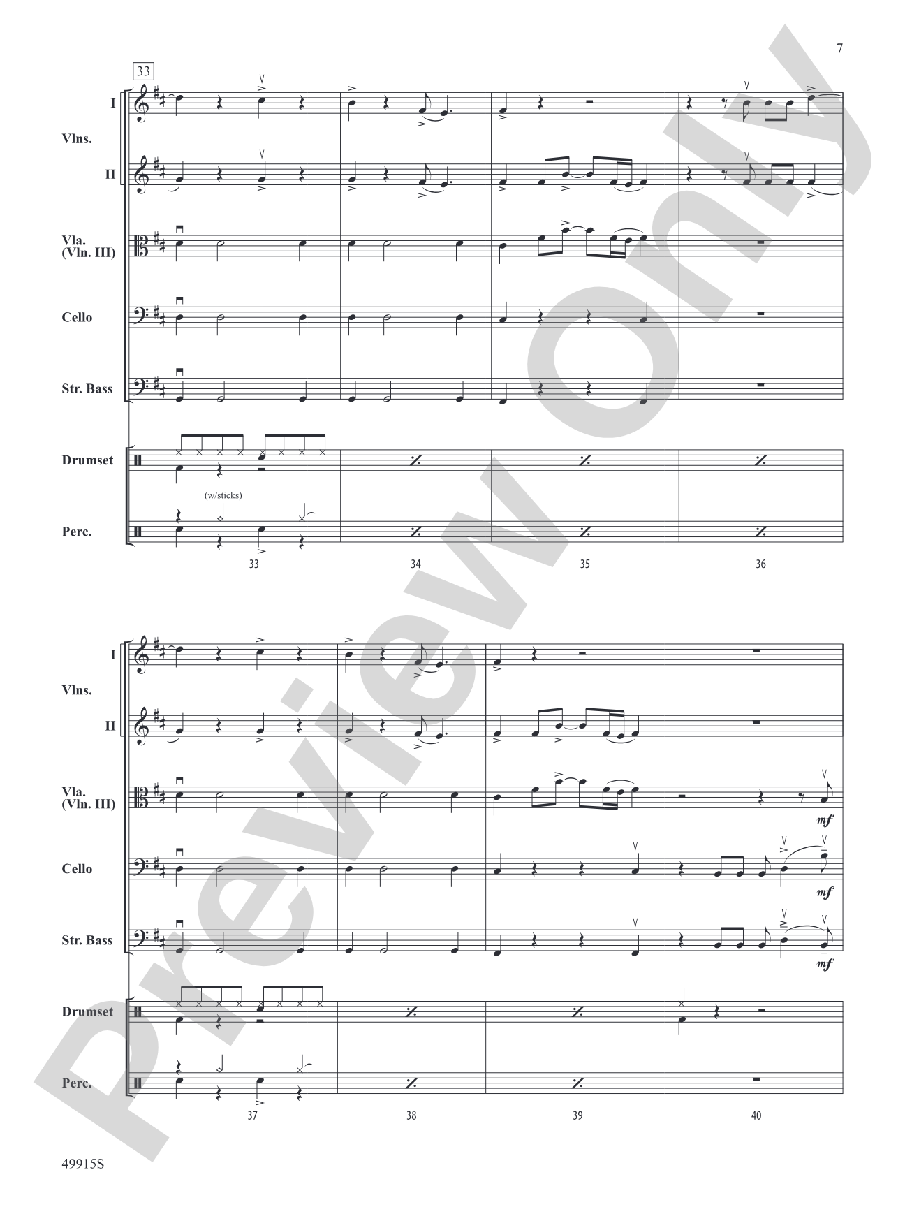 Enemy: String Orchestra Conductor Score & Parts