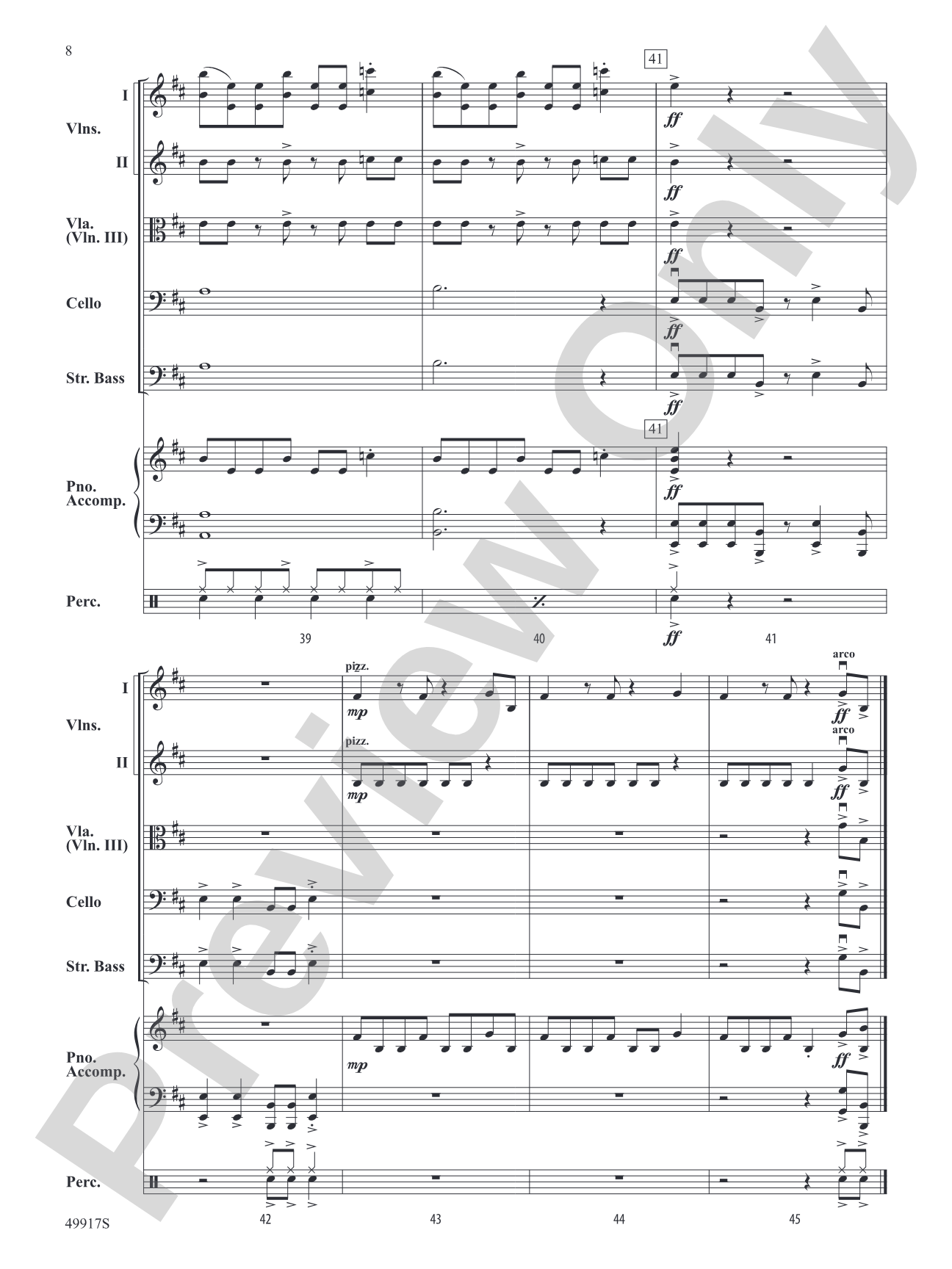 Halloween Theme: String Orchestra Conductor Score & Parts