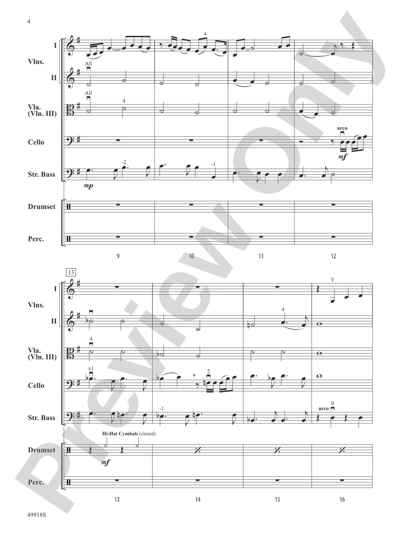 Tomorrow: String Orchestra Conductor Score & Parts