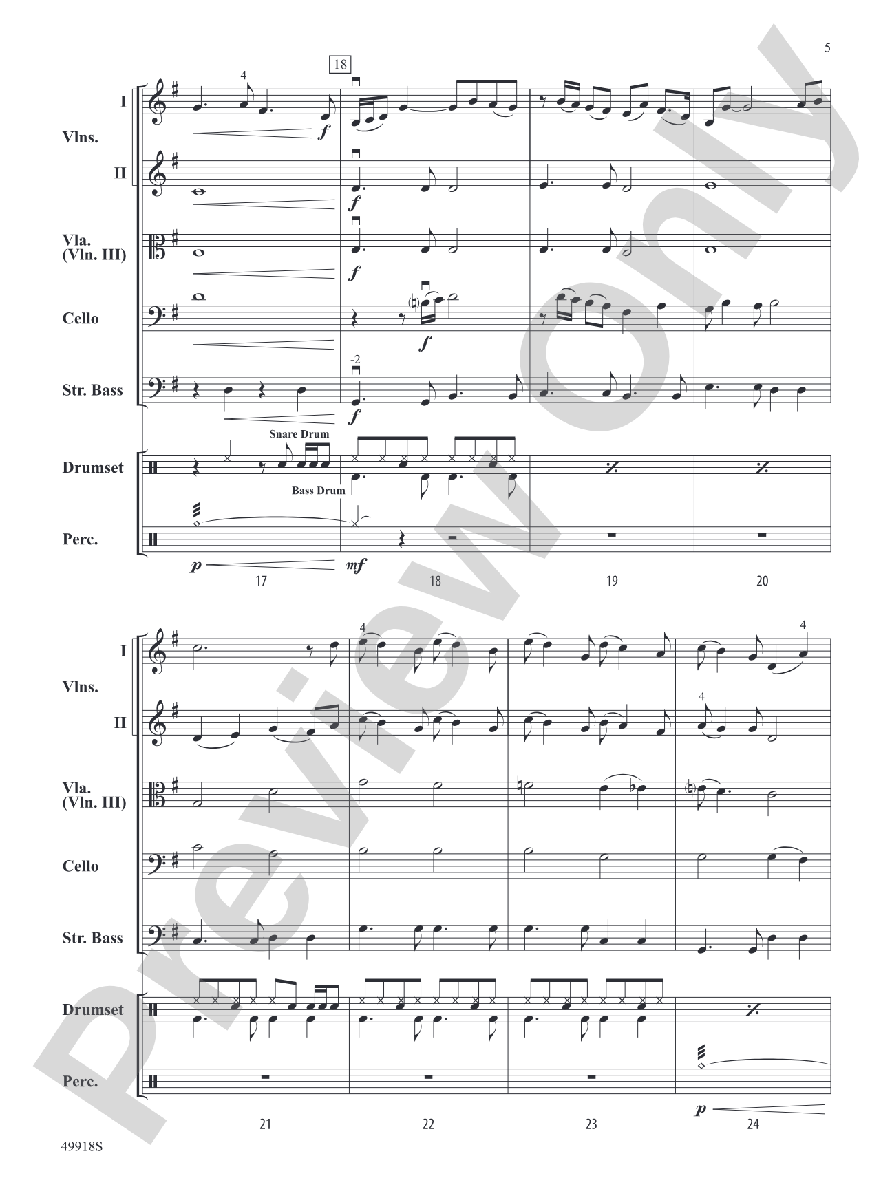 Tomorrow: String Orchestra Conductor Score & Parts