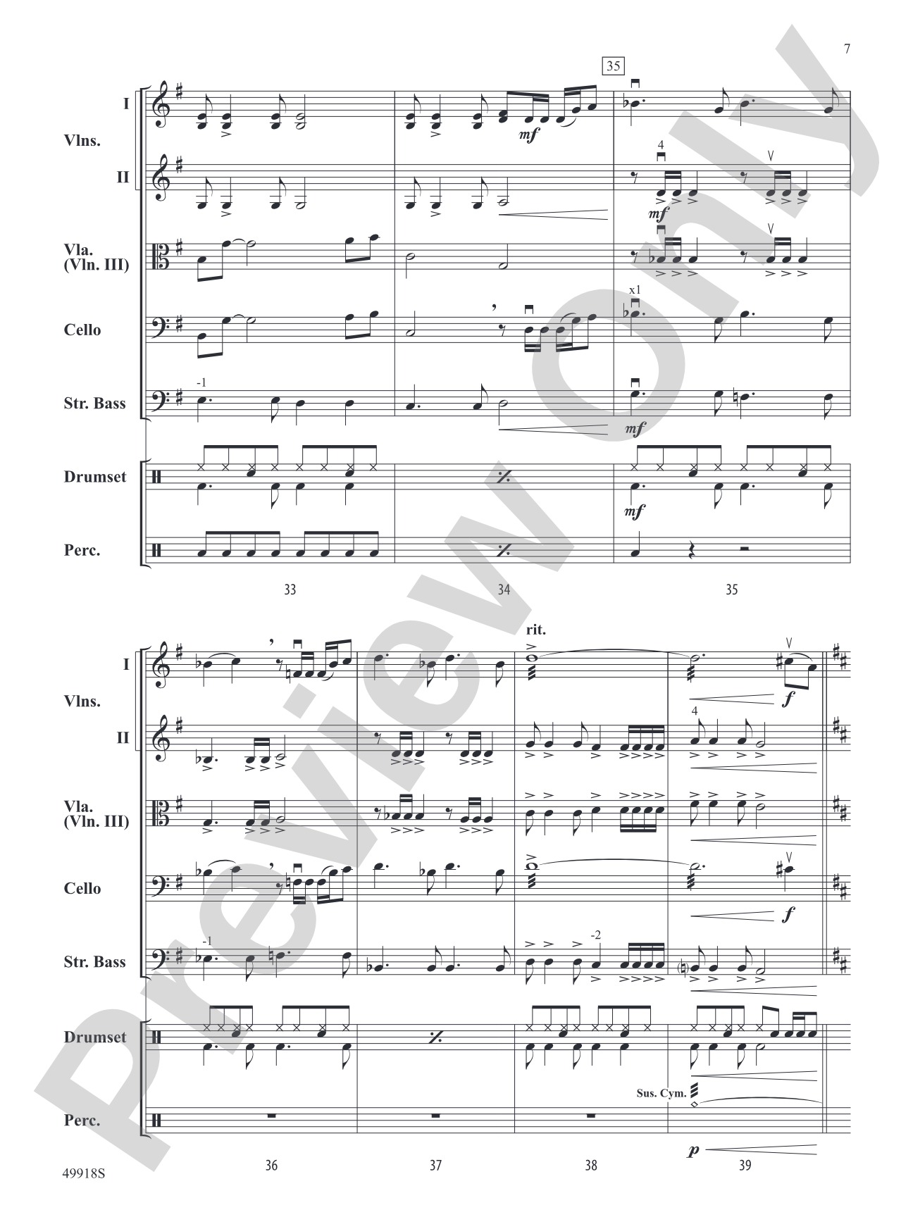 Tomorrow: String Orchestra Conductor Score & Parts