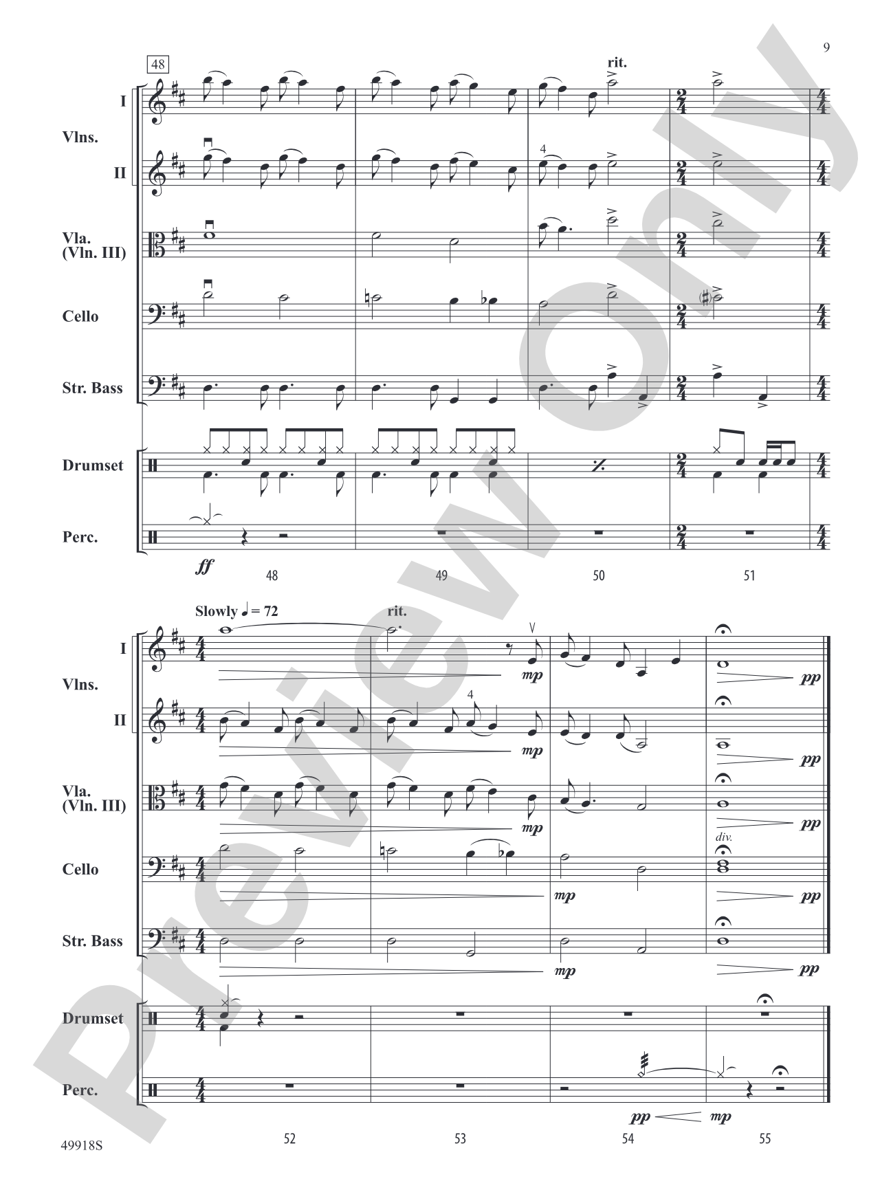 Tomorrow: String Orchestra Conductor Score & Parts